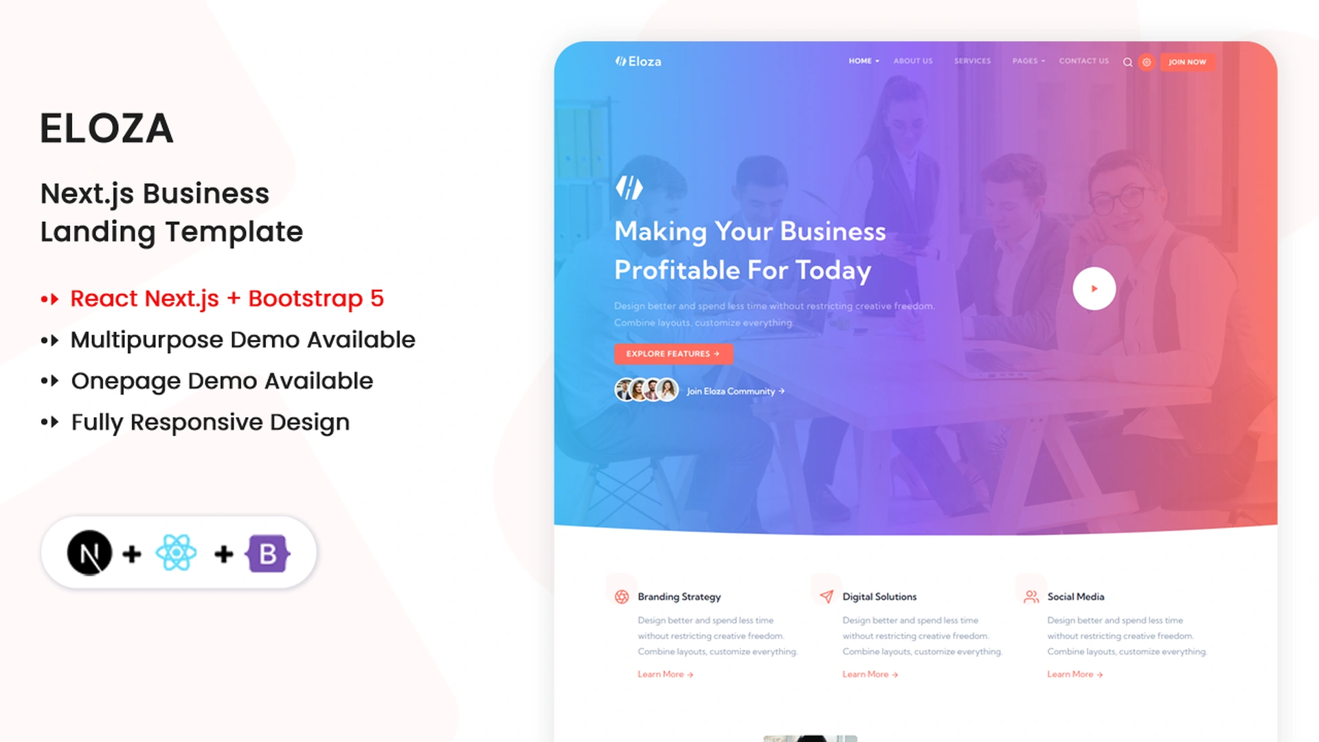 Eloza - Next.js Multipurpose Business & Corporate Template