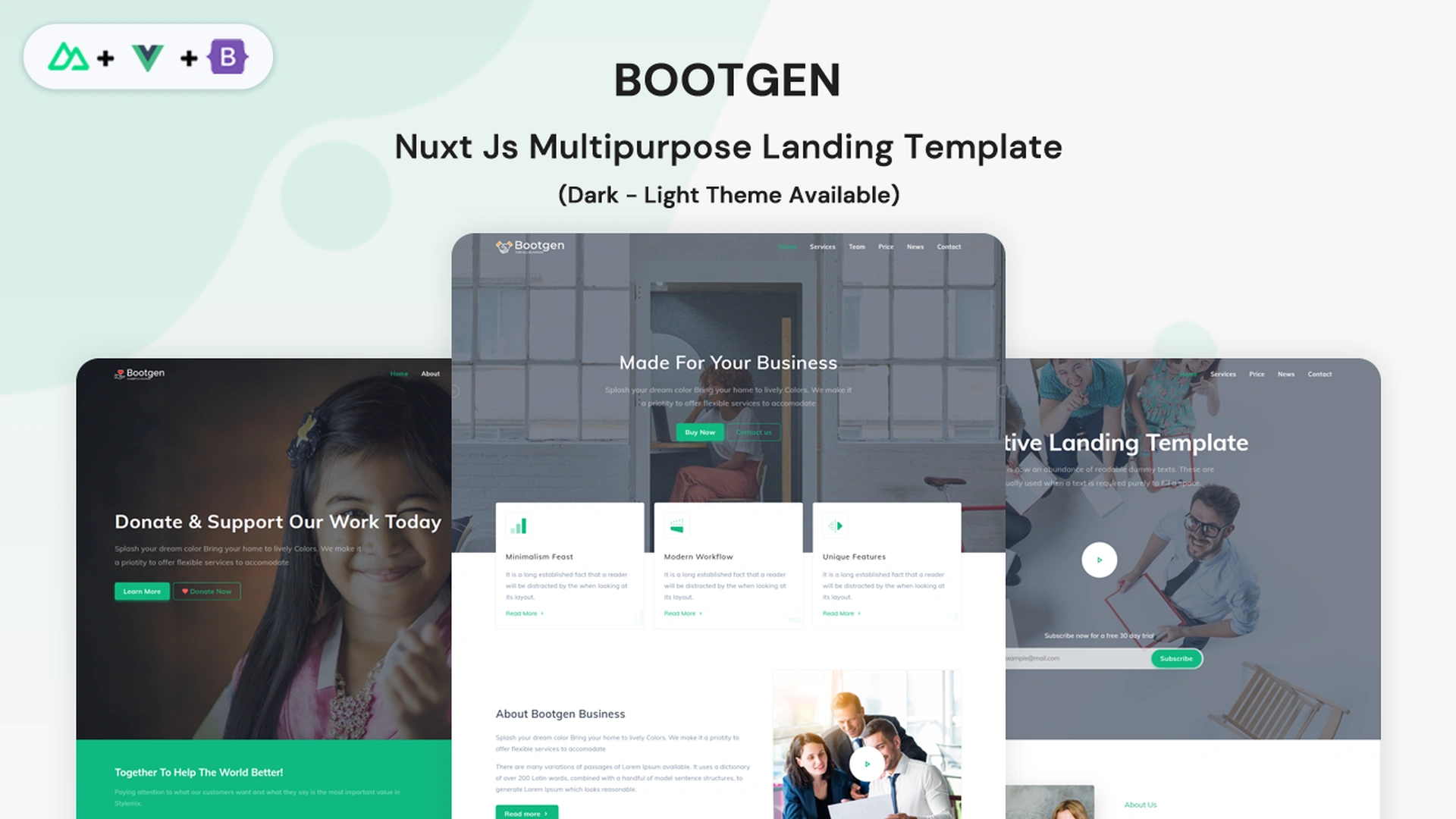 Bootgen - Nuxt 3 Multipurpose Landing Template