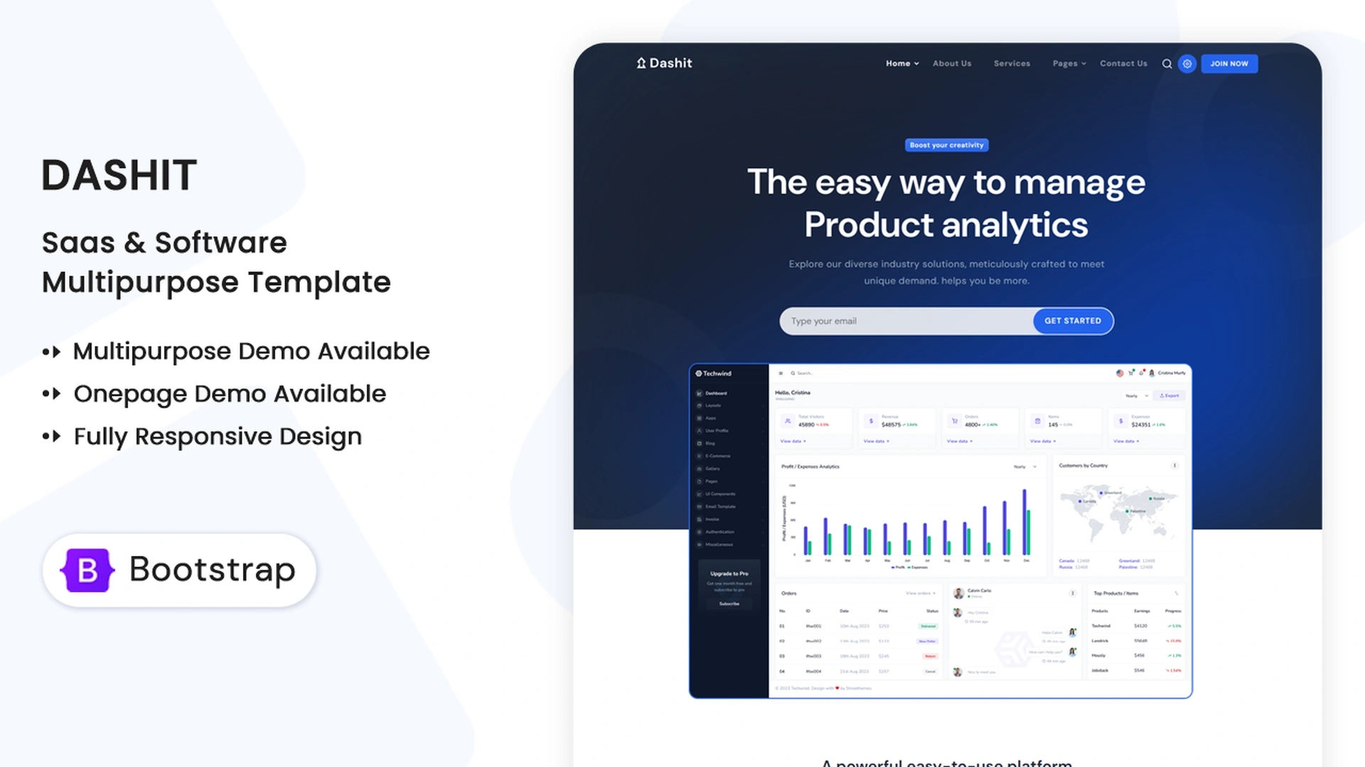 Dashit - Multipurpose SaaS & Software HTML Template