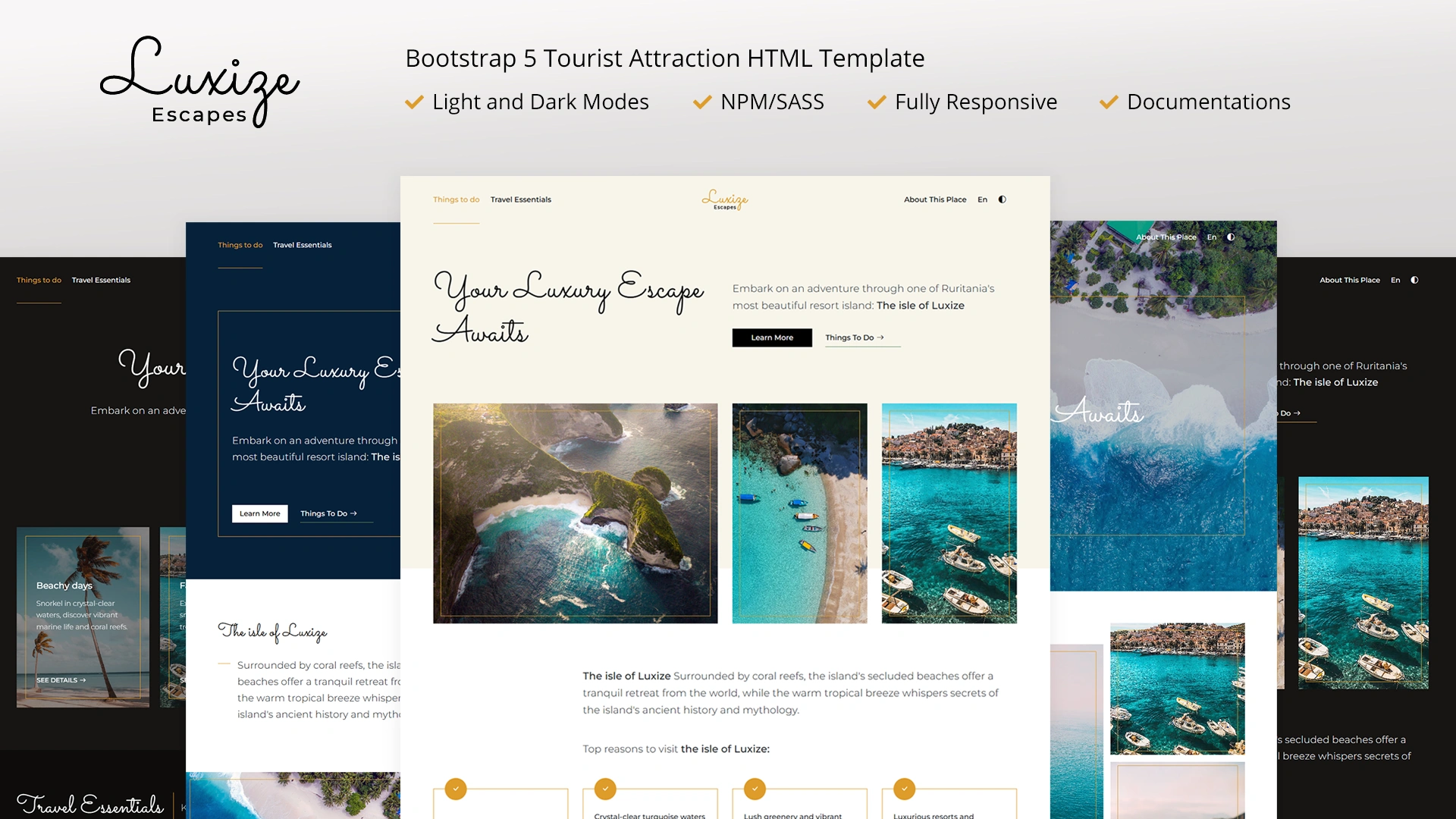 Luxize Escape - Bootstrap 5 Tourist Attraction HTML Template