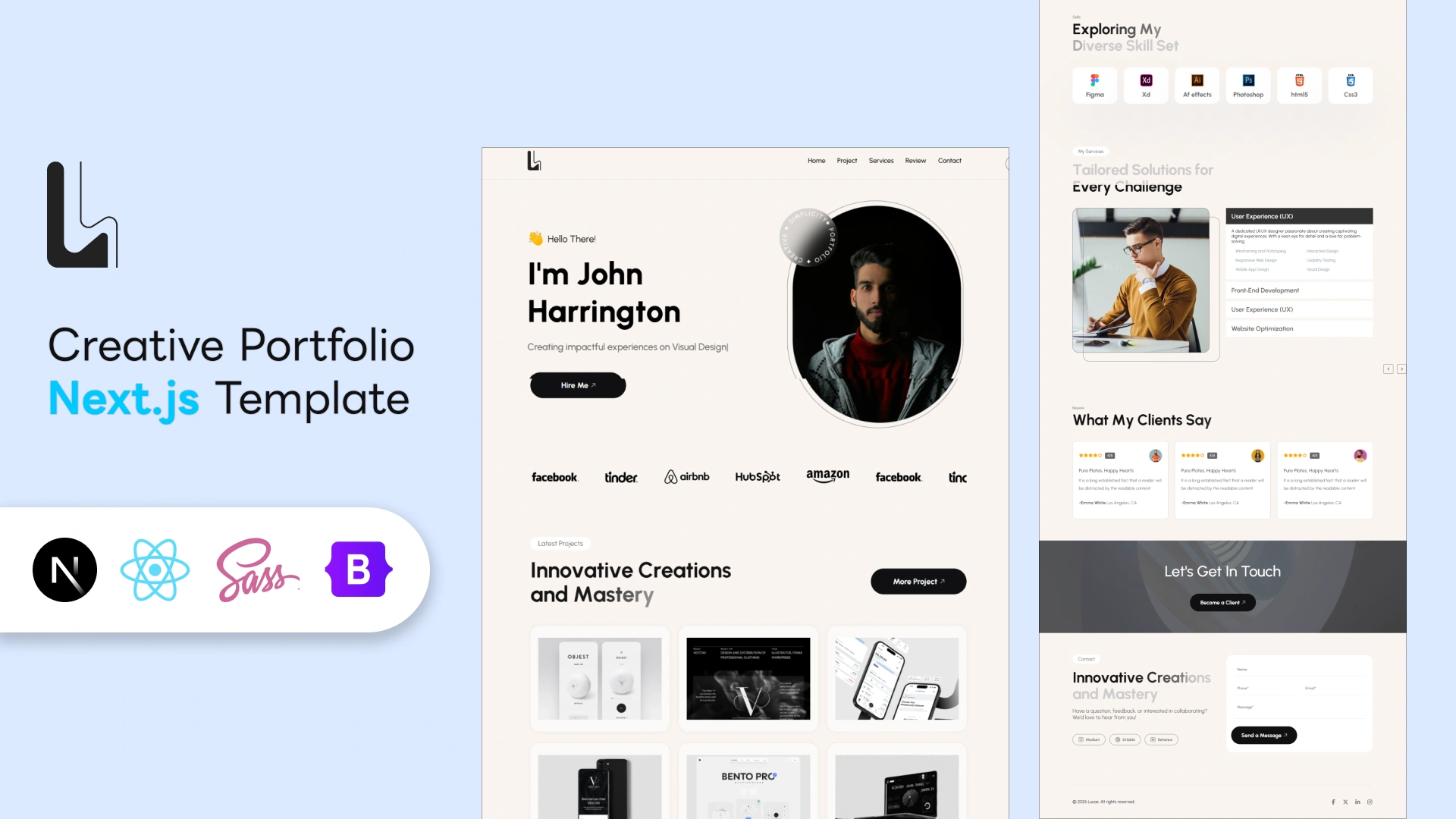 Lucas - Next.js Minimal Creative Portfolio Template