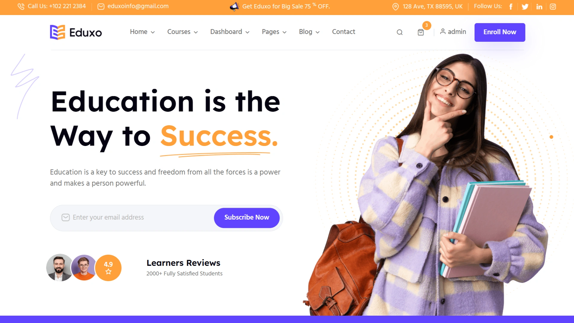 Eduxo - Online Courses, LMS, and Education HTML Template