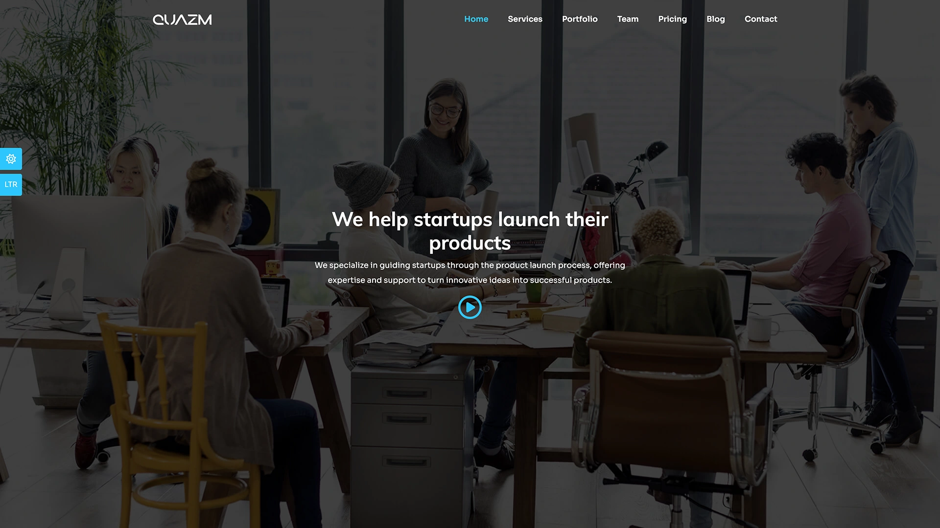 Quazm - React Landing Page Templates + LTR & RTL + Light & Dark