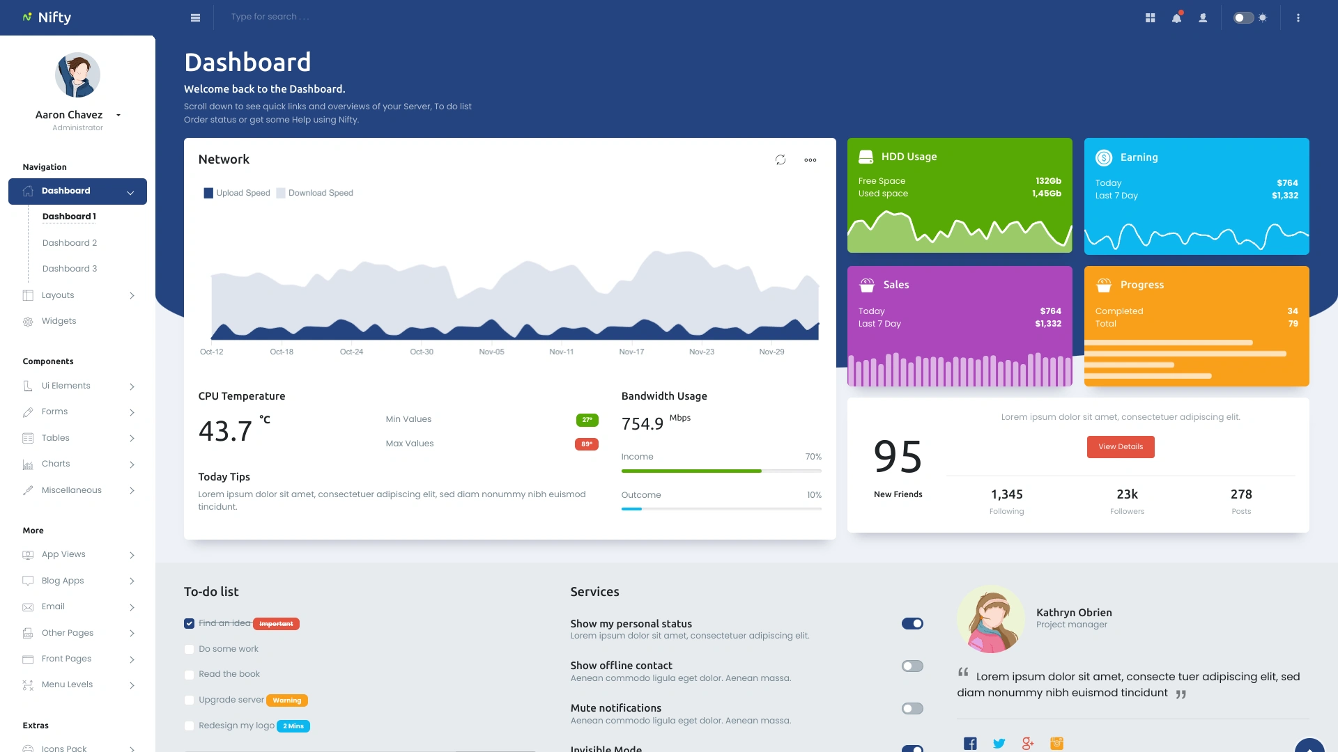  Nifty - Bootstrap 5 Admin Template Themeon