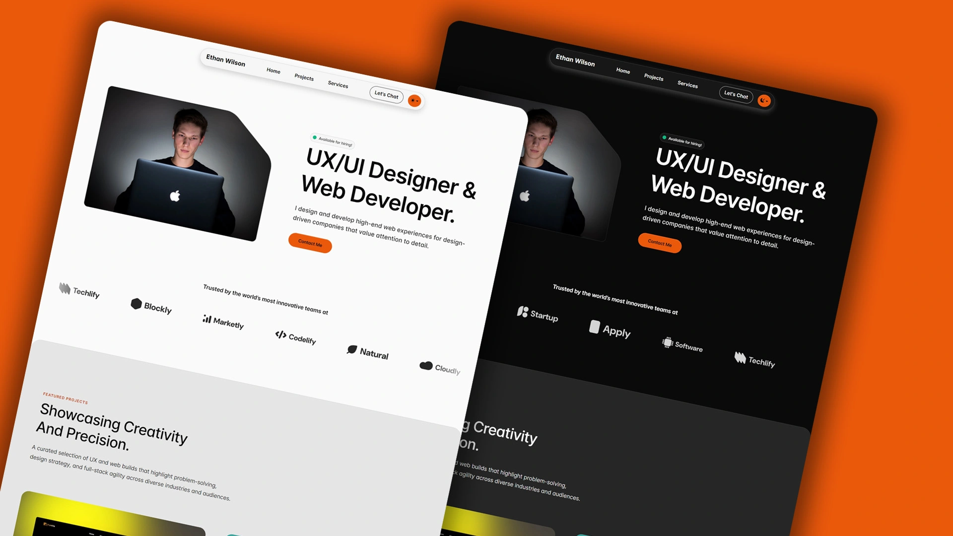 Uxoria - Sleek UX/UI Designer & Web Developer HTML Portfolio Template ...