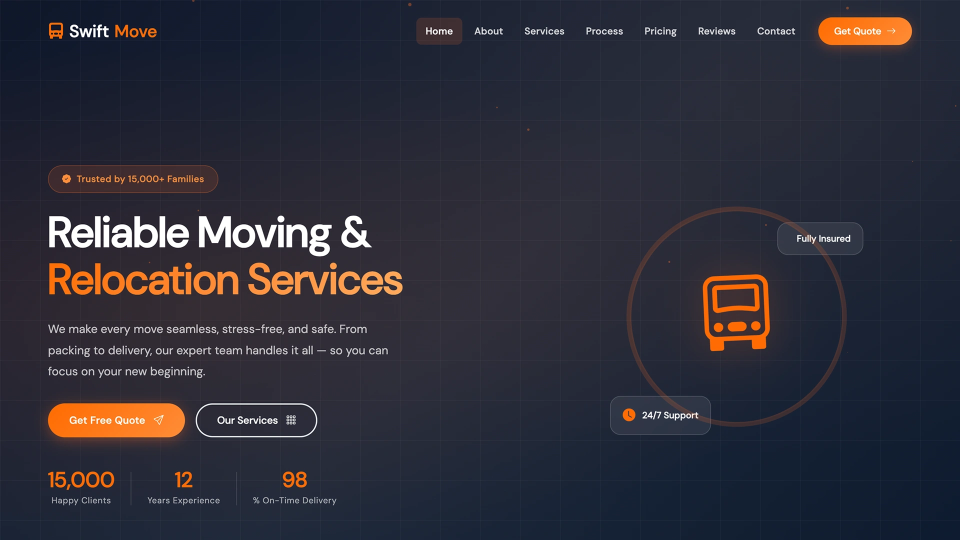 SwiftMove - Moving and Logistics Company HTML Template
