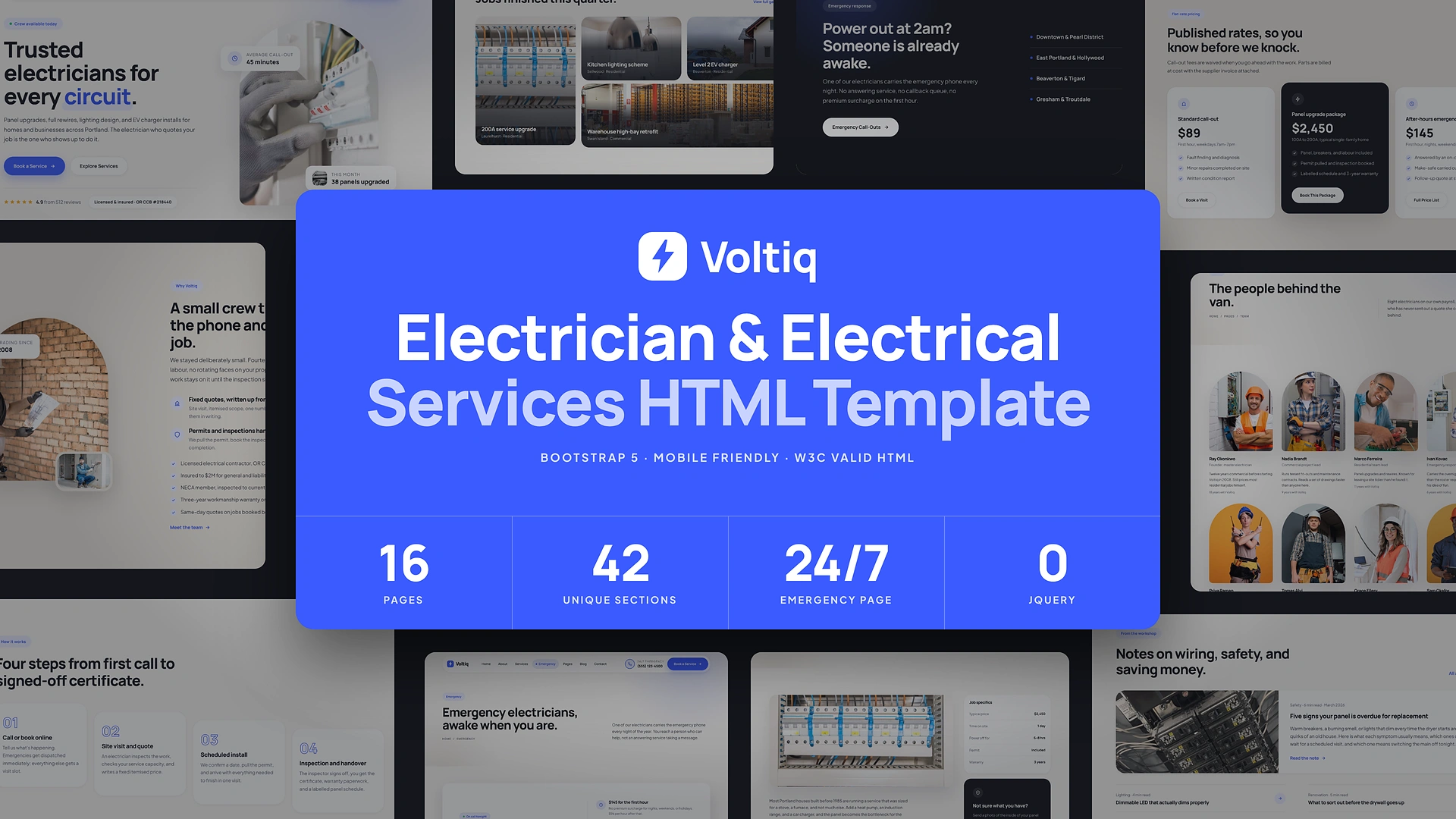 Voltiq - Electrician & Electrical Services HTML Template