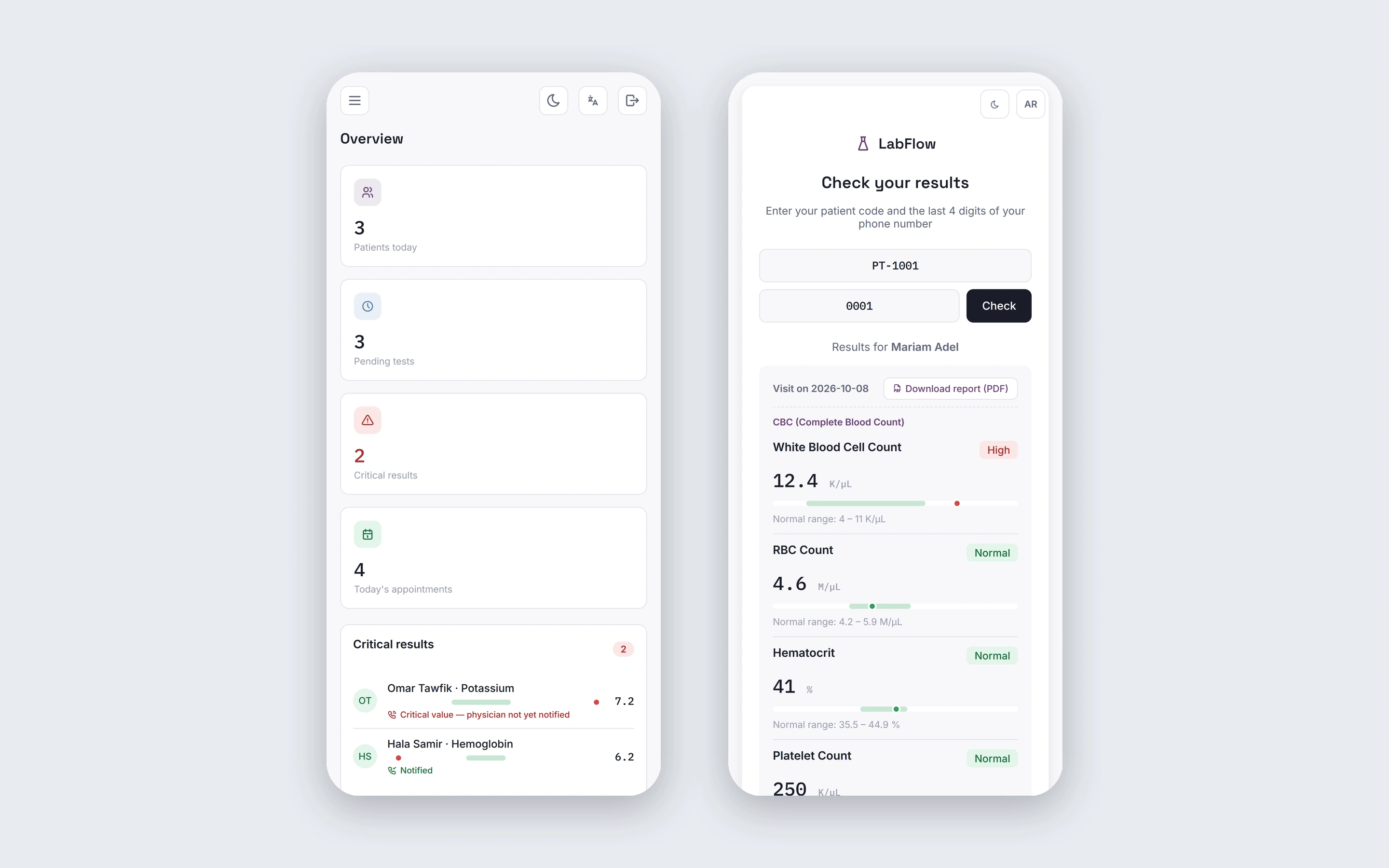 LabFlow - Angular Laboratory Dashboard Template (Screenshot 19 of 19)