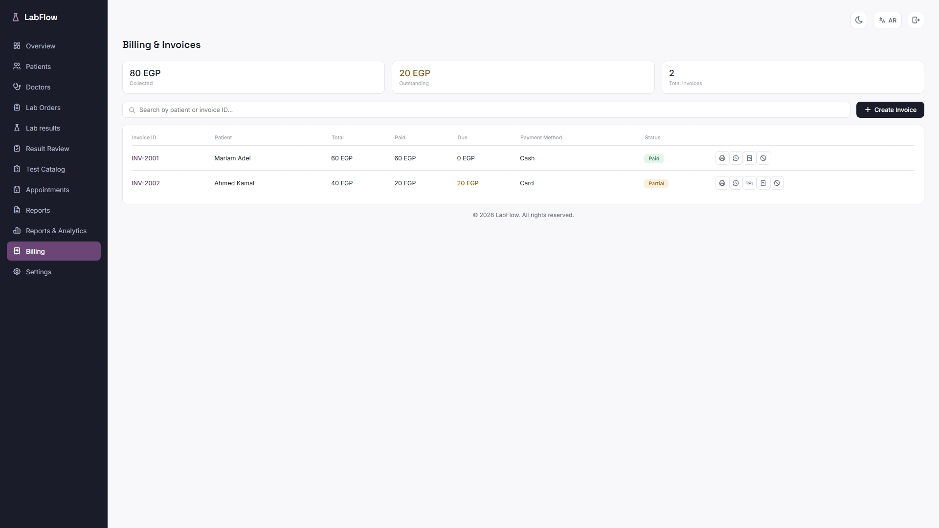 LabFlow - Angular Laboratory Dashboard Template (Screenshot 10 of 19)