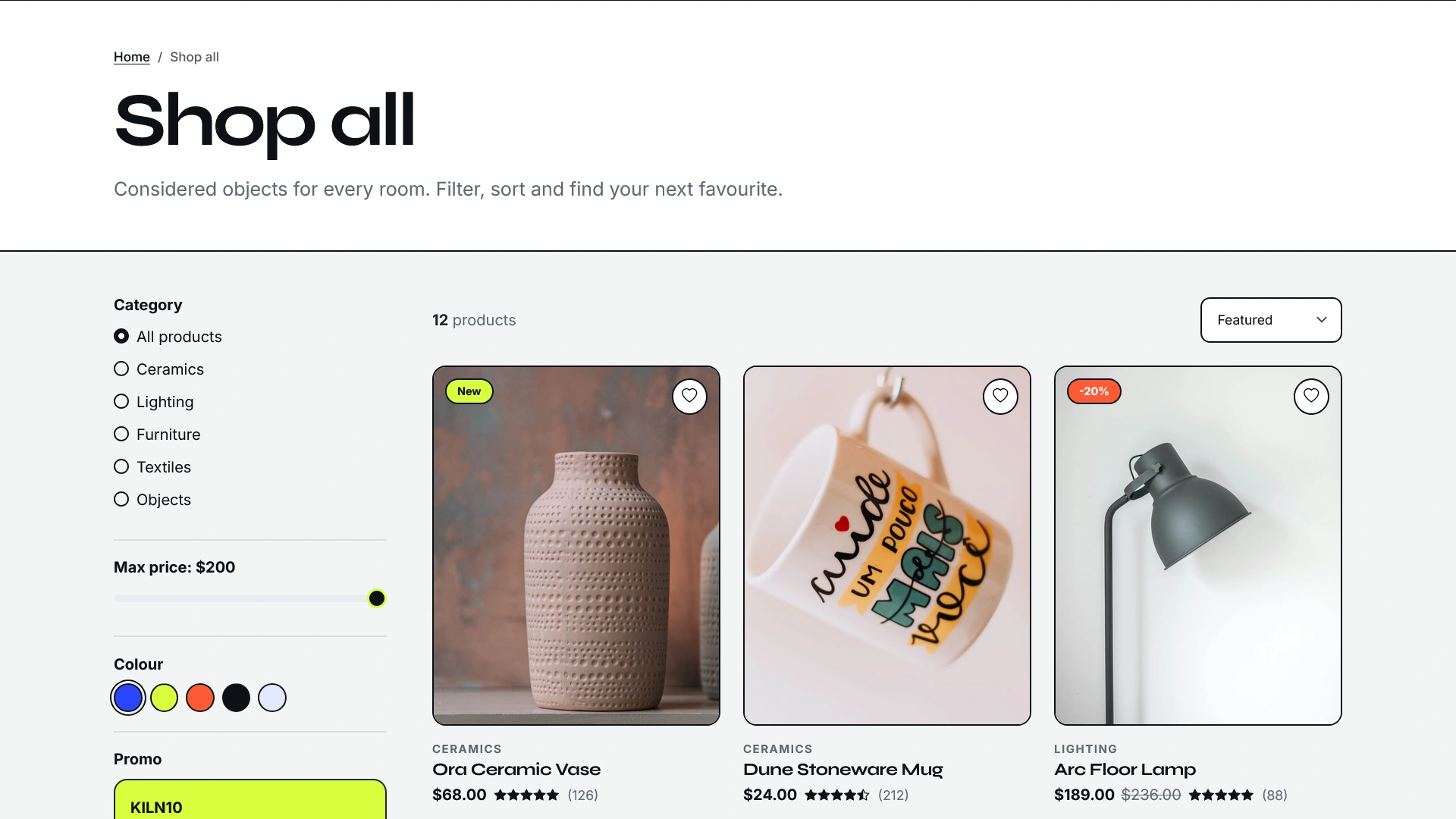 Kiln - Modern Homeware & Furniture eCommerce HTML Template (Screenshot 5 of 5)