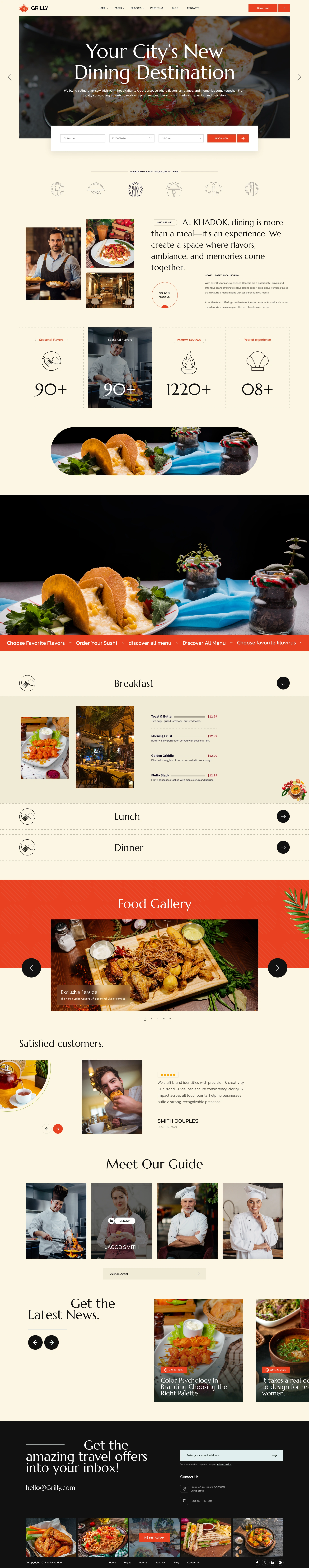 Grilly - Restaurant & Grill House Figma Template (Screenshot 1 of 1)