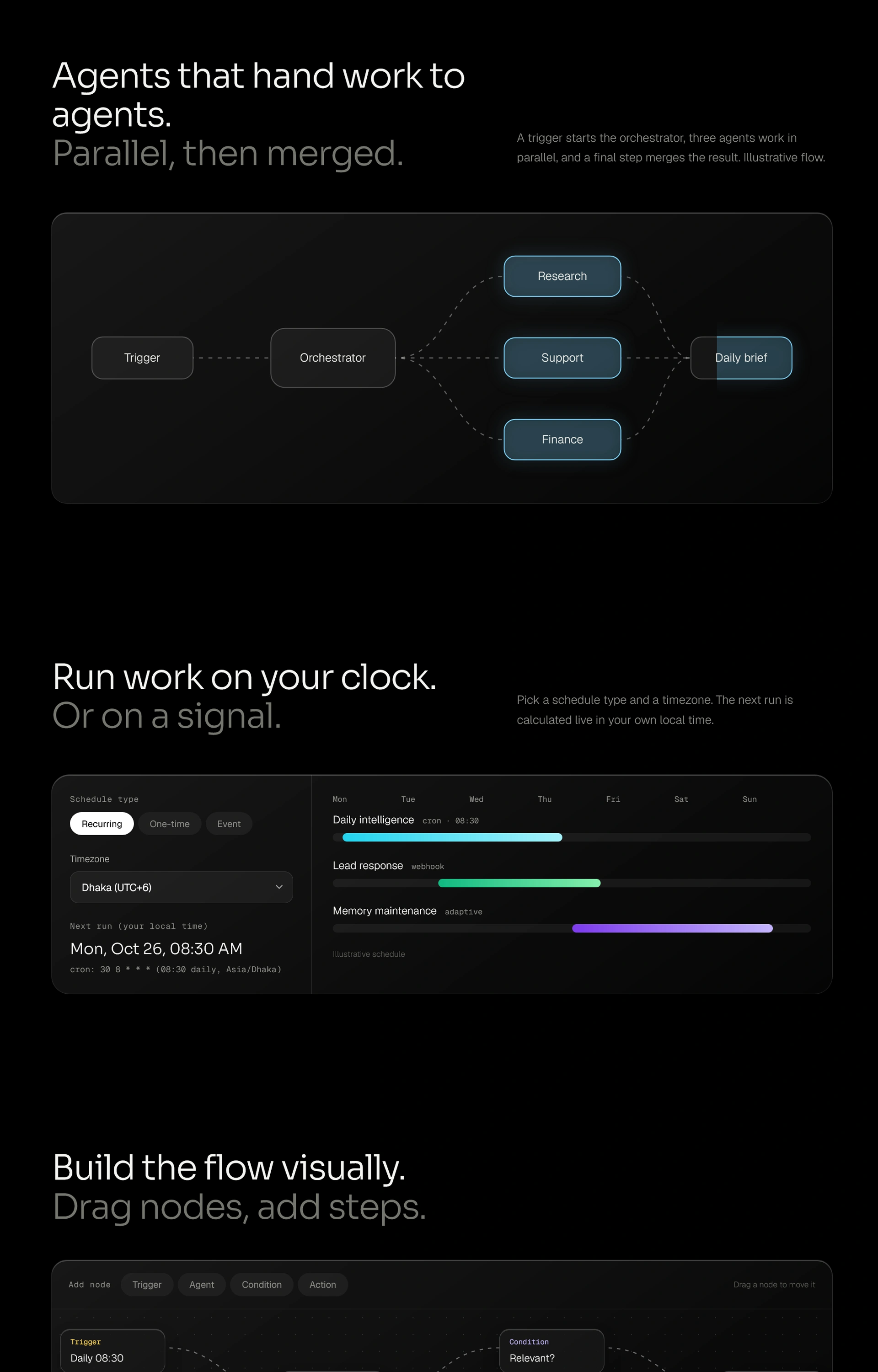 Synqora - AI Agent Management SaaS Landing Page Template (Screenshot 3 of 4)