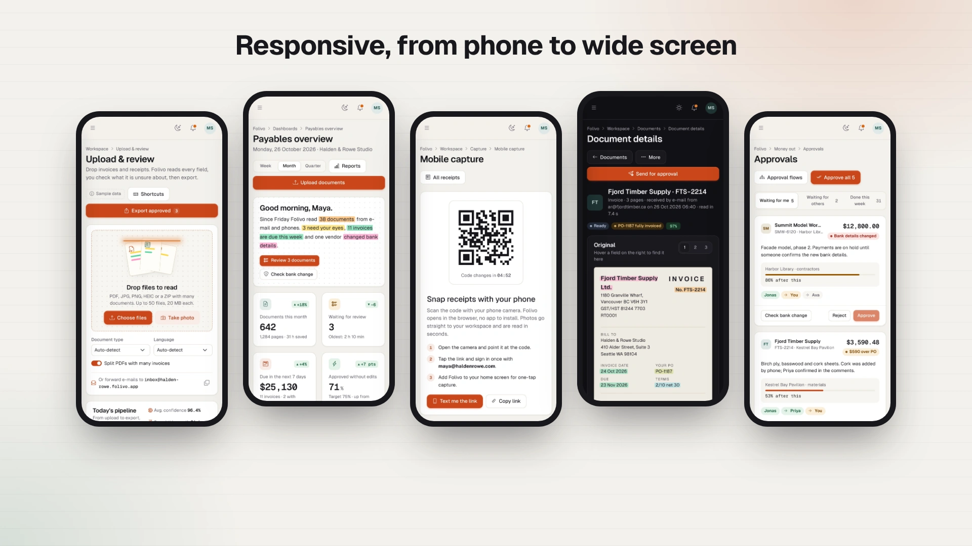 Folivo - AI Invoice & Receipt OCR Admin Dashboard Template HTML, React, Vue (Screenshot 7 of 20)