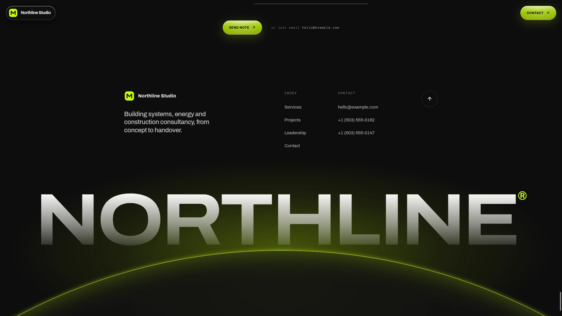 Northline - Dark Modern Editorial Portfolio Landing Template (Screenshot 10 of 10)