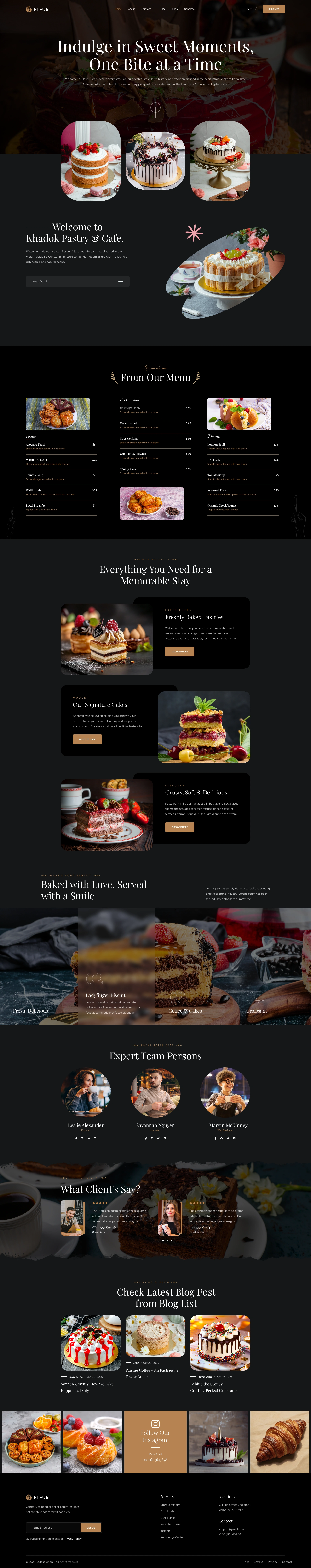 Fleur - Pastry & Cafe Figma Template (Screenshot 1 of 1)