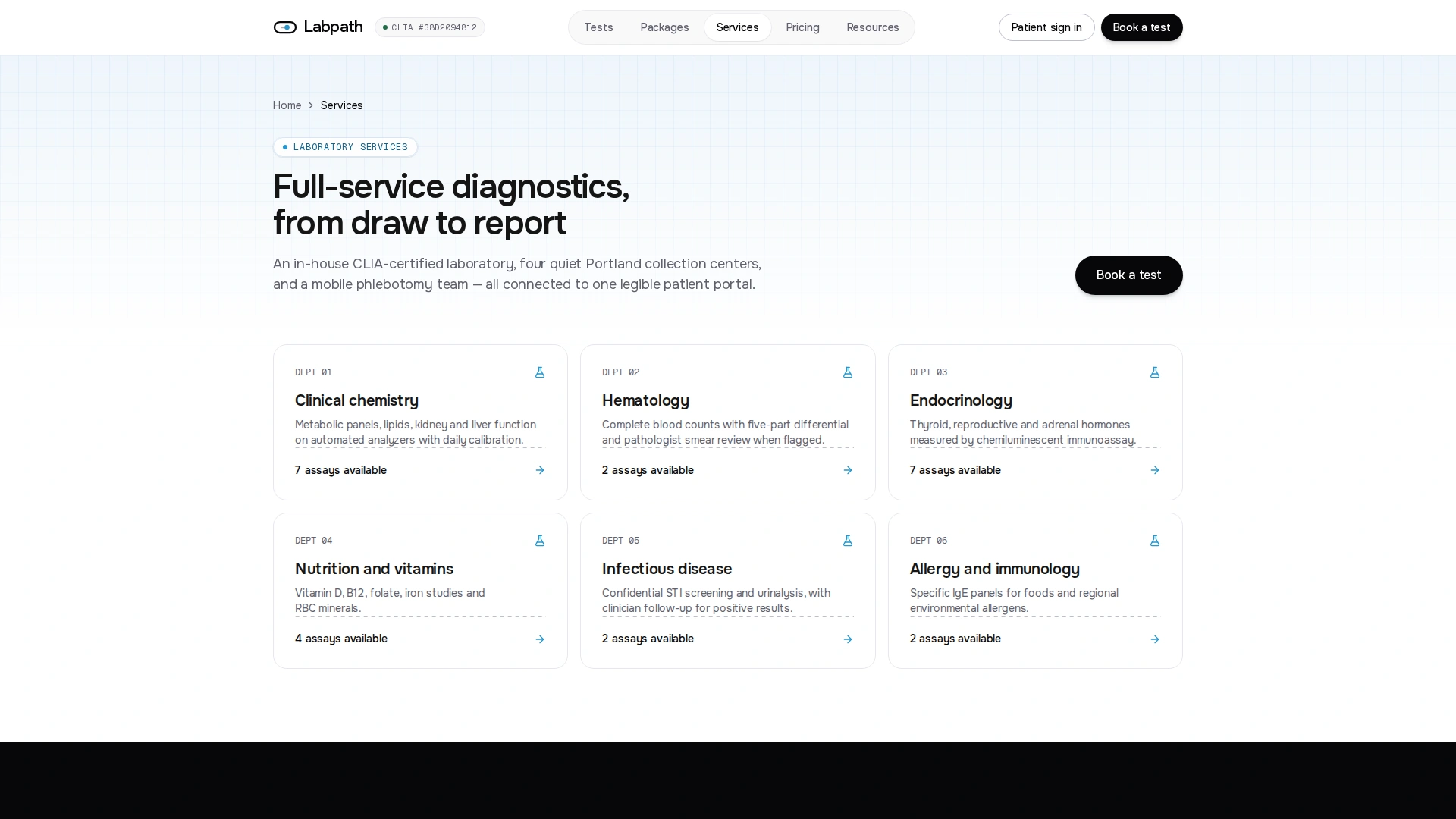 Labpath - Diagnostic Lab & Patient Portal Next.js Template (Screenshot 12 of 12)