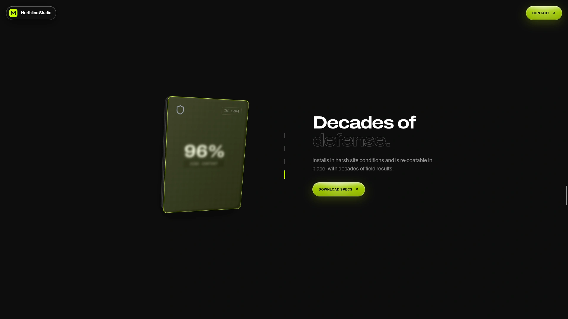 Northline - Dark Modern Editorial Portfolio Landing Template (Screenshot 5 of 10)