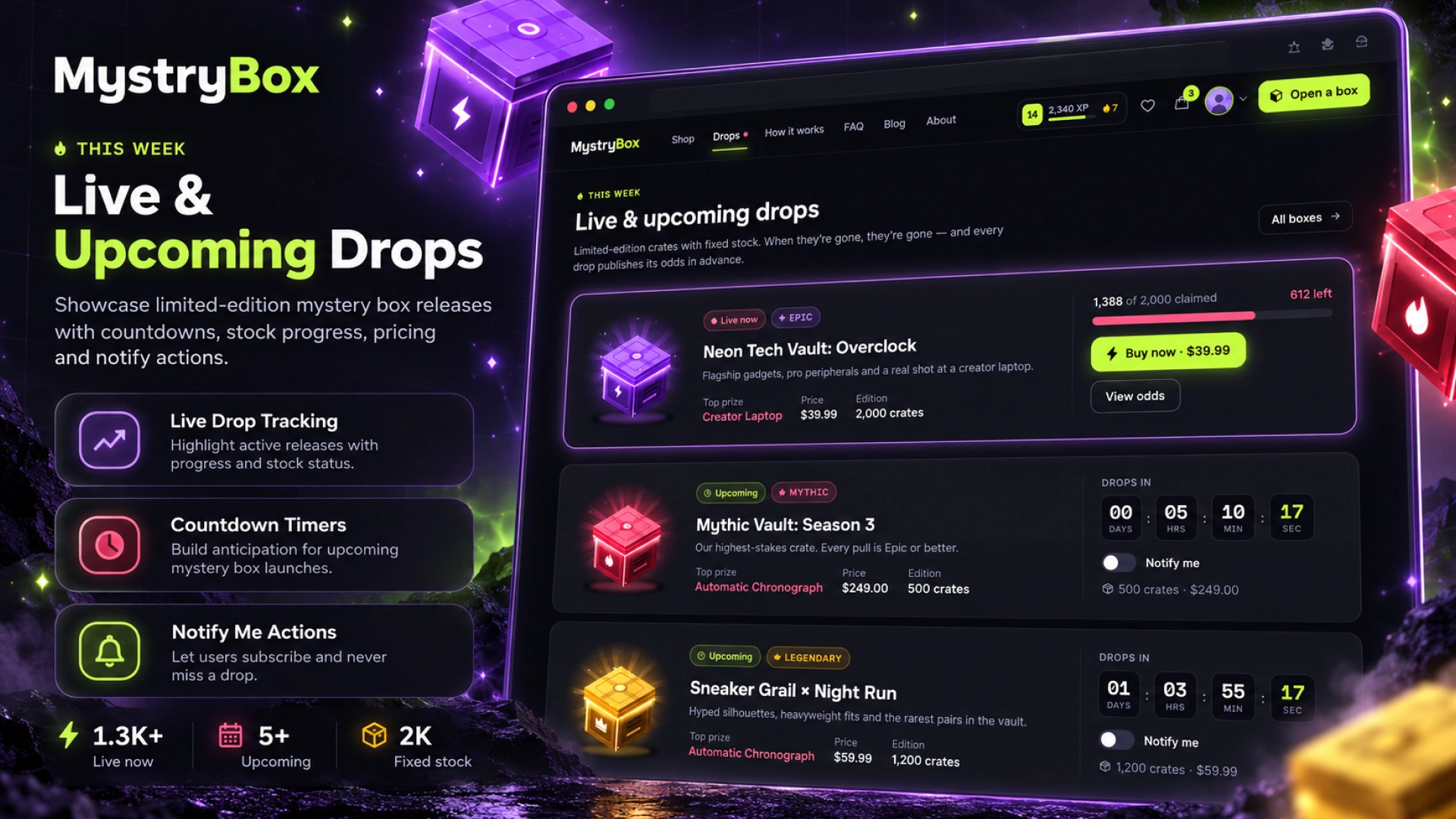 MystryBox - Mystery Box & Gamified eCommerce HTML Template (Screenshot 7 of 8)