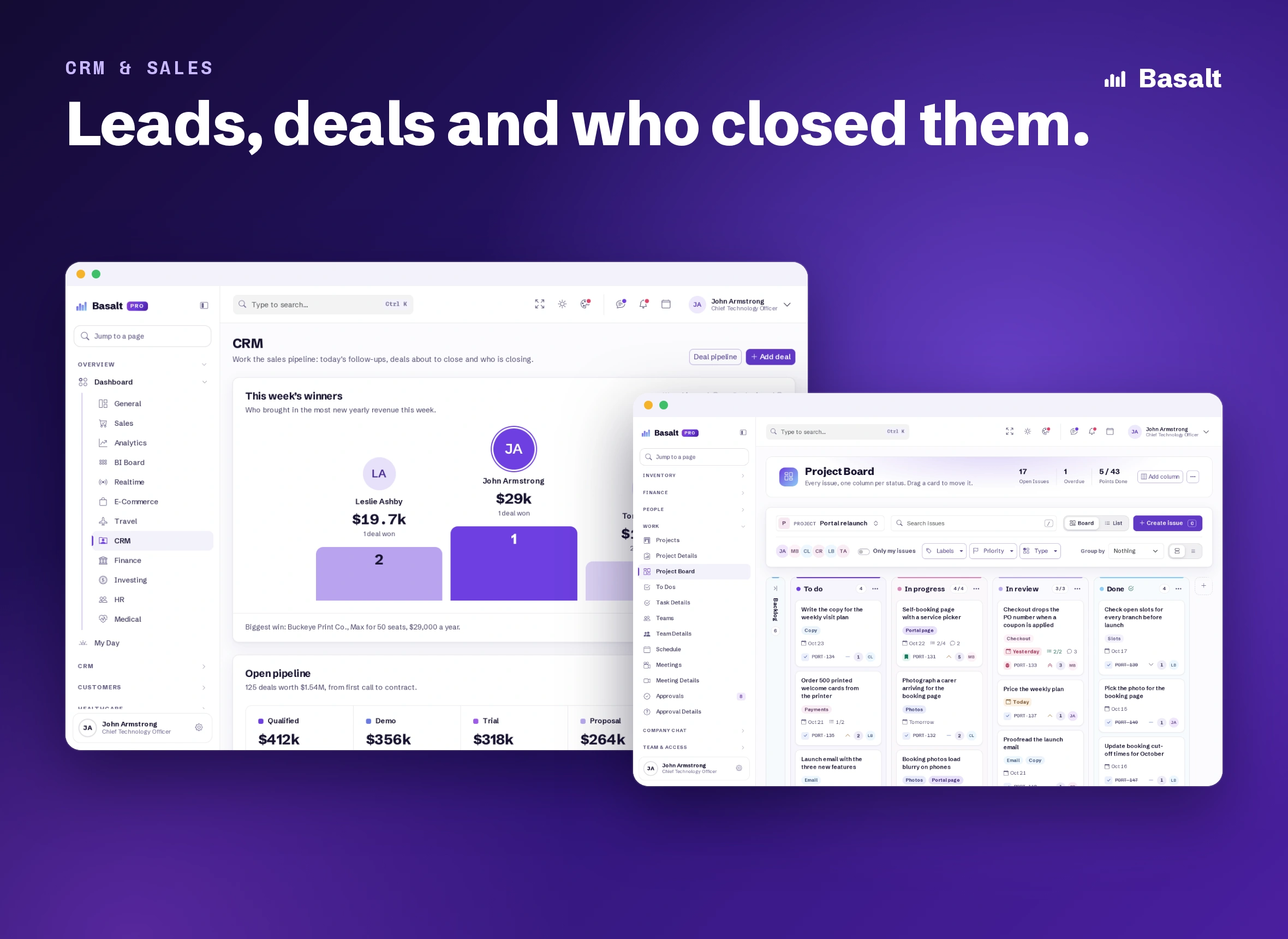 Basalt - Multipurpose AI, CRM, HRM, eCommerce & ERP Bootstrap Admin Template (Screenshot 9 of 11)