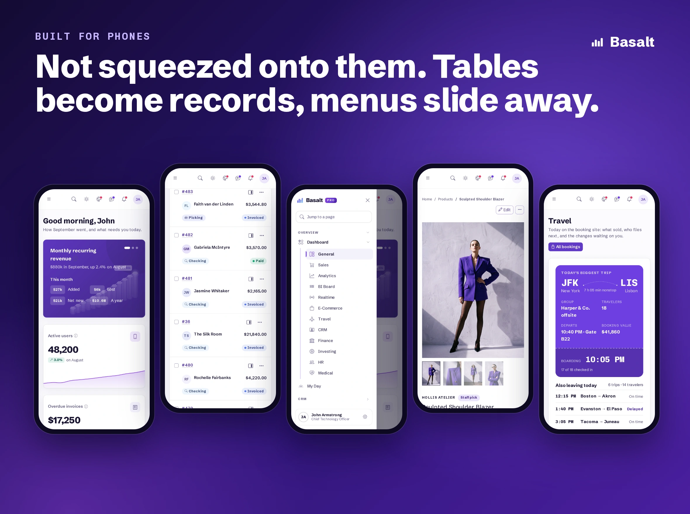 Basalt - Multipurpose AI, CRM, HRM, eCommerce & ERP Bootstrap Admin Template (Screenshot 4 of 11)