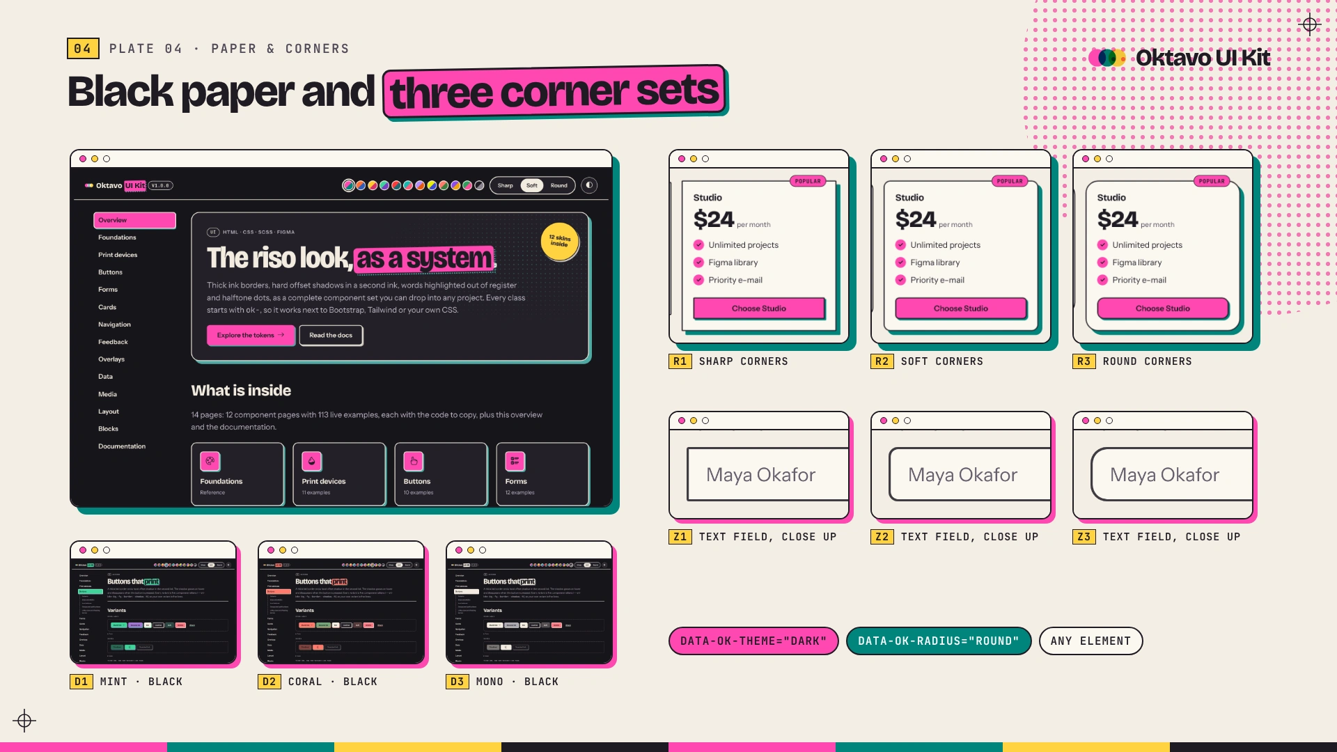 Oktavo UI Kit - HTML, SCSS & Figma Design System (Screenshot 4 of 19)