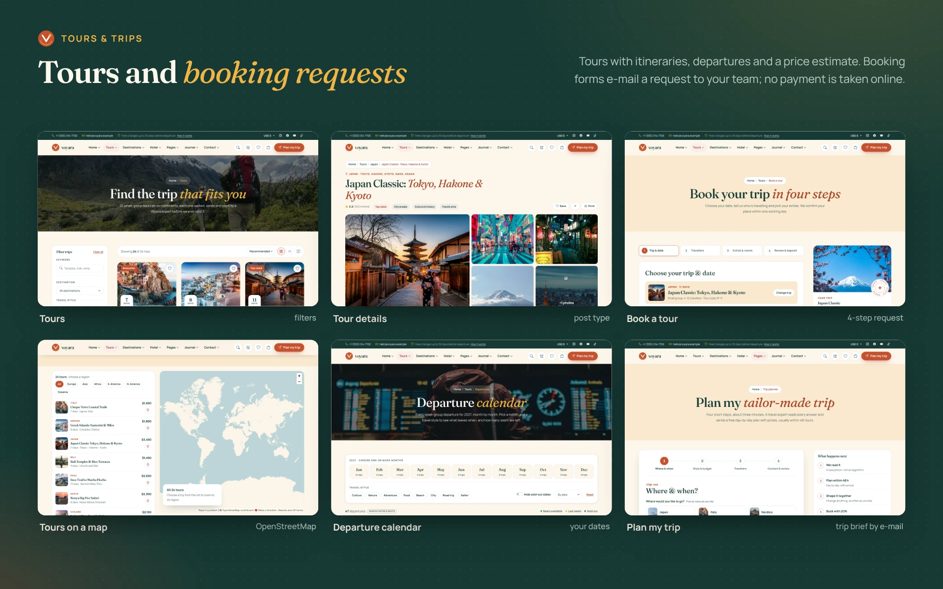 Voyara - Travel Agency & Boutique Hotel WordPress Theme (Screenshot 4 of 9)