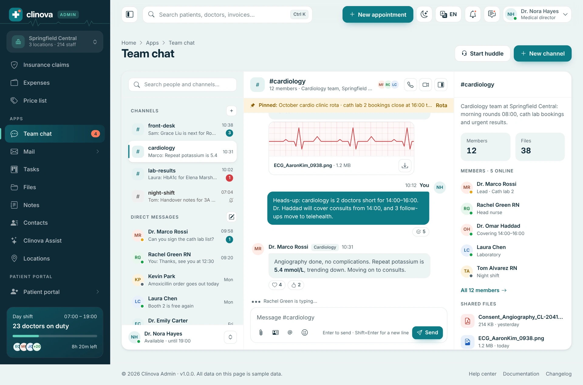 Clinova Admin - Clinic & Hospital Admin Dashboard Template (Screenshot 17 of 20)