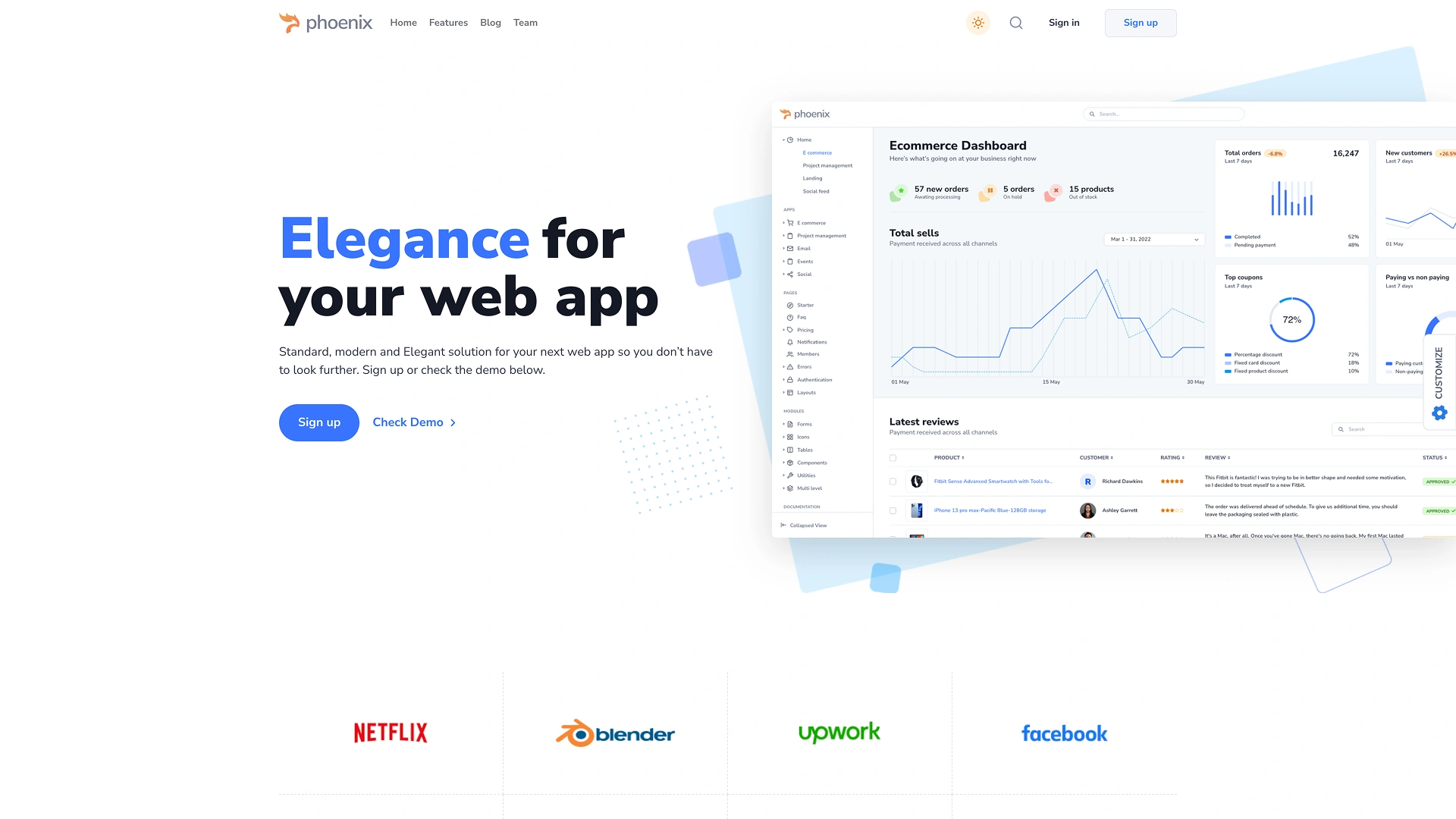 Phoenix - Bootstrap 5 Admin Dashboard Template (Screenshot 6 of 6)