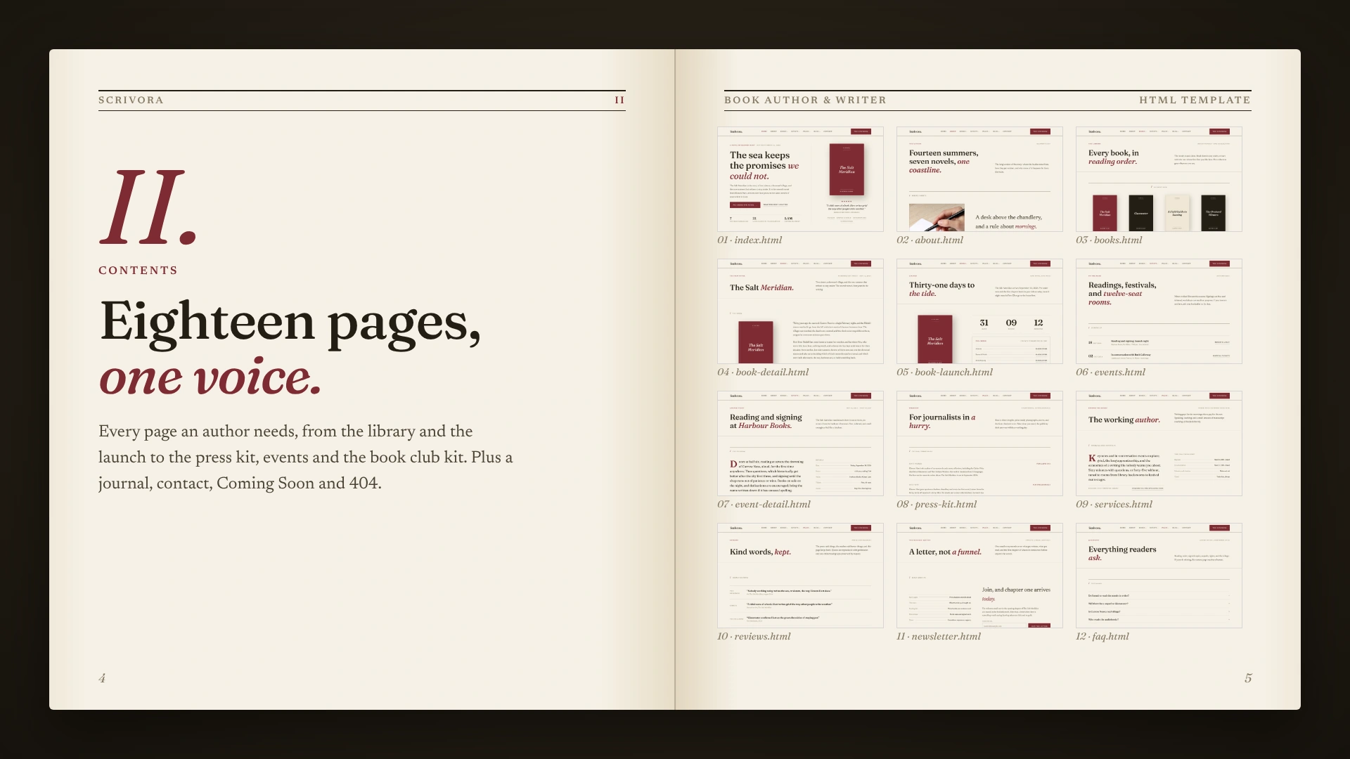 Scrivora - Book Author & Writer HTML Template (Screenshot 1 of 10)