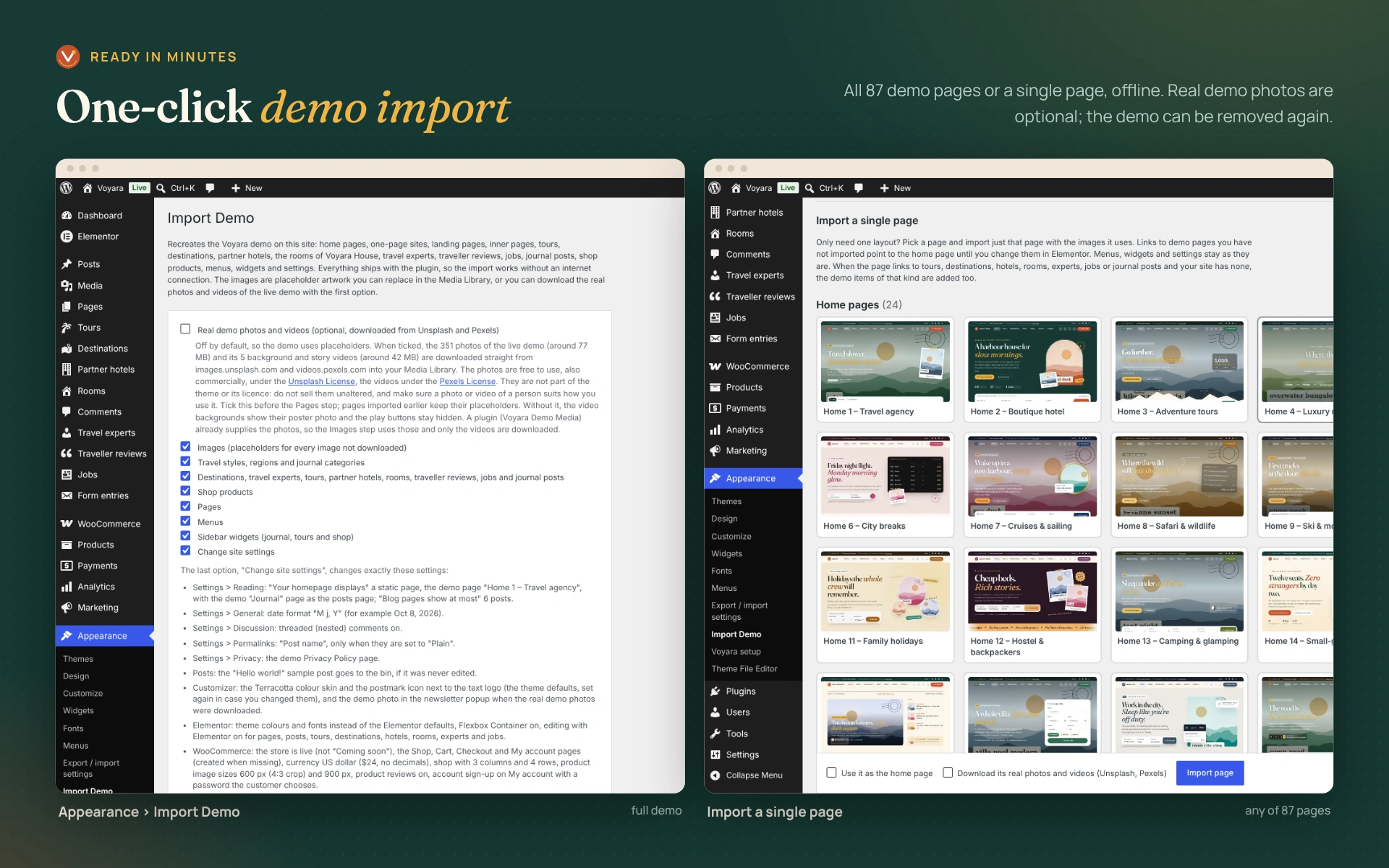 Voyara - Travel Agency & Boutique Hotel WordPress Theme (Screenshot 3 of 9)