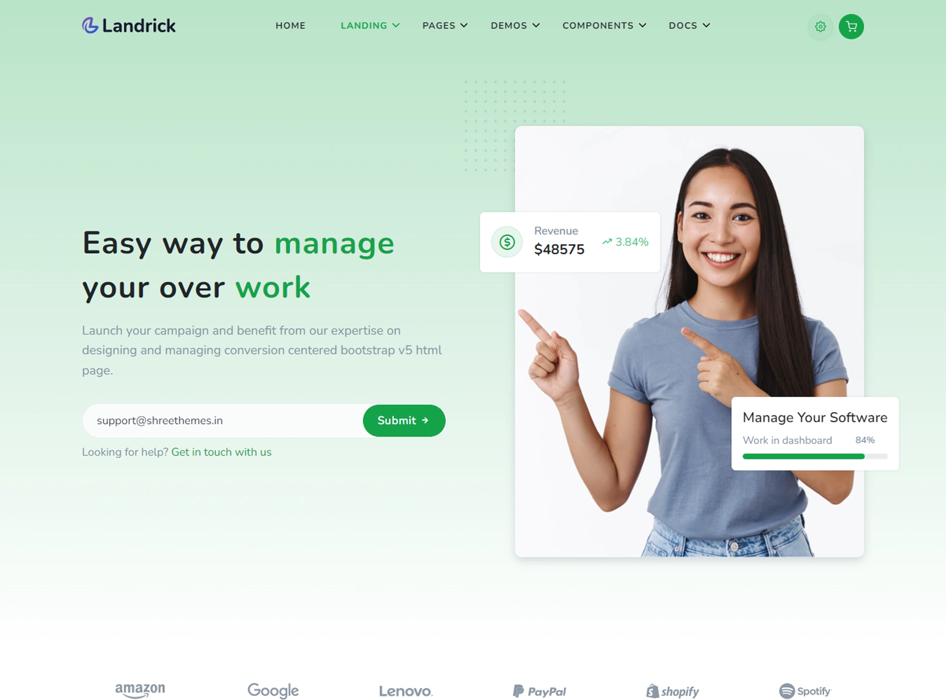 Landrick - Next.js App, Saas & Software Landing & Admin Dashboard Template (Screenshot 58 of 83)