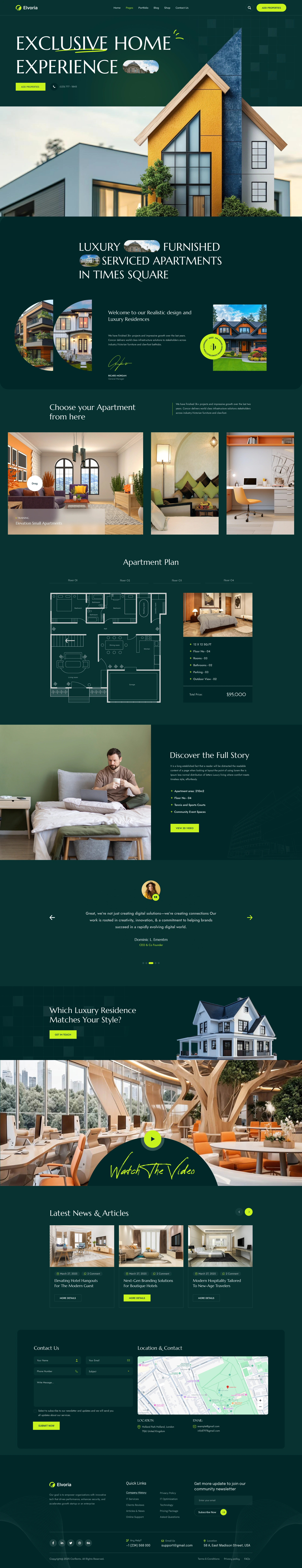 Elvoria - Single Property & Luxury Villa Figma Template (Screenshot 1 of 1)