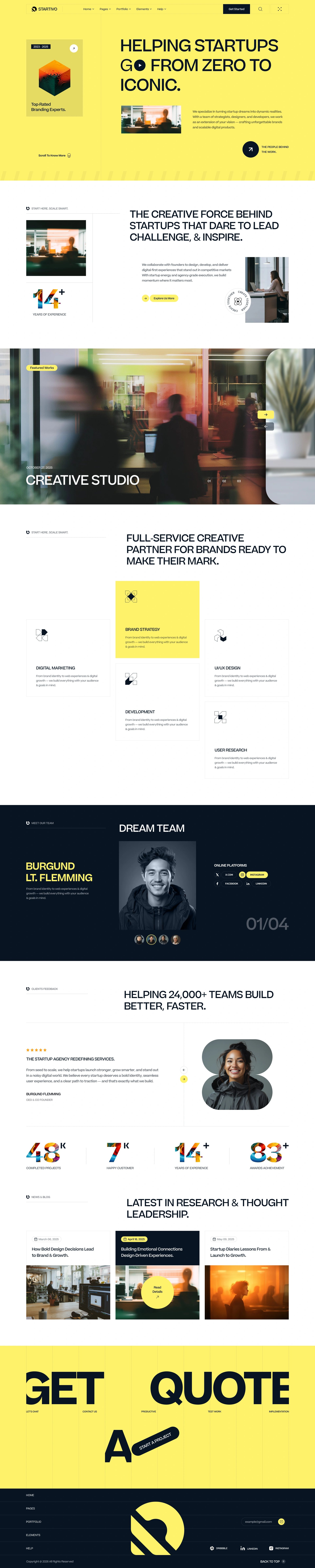 Startivo - Startup Agency & Venture Studio Figma Template (Screenshot 1 of 1)