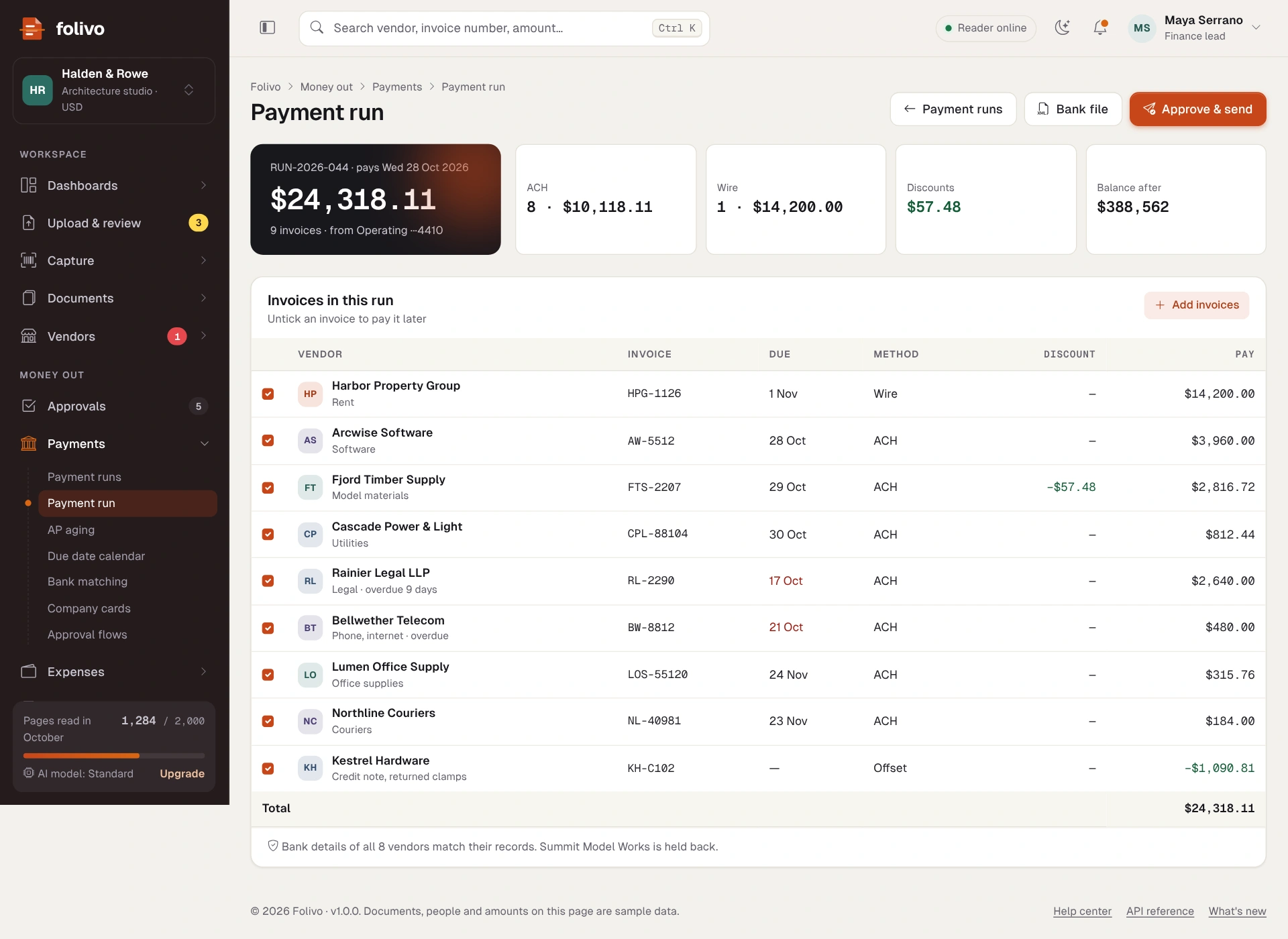 Folivo - AI Invoice & Receipt OCR Admin Dashboard Template HTML, React, Vue (Screenshot 16 of 20)