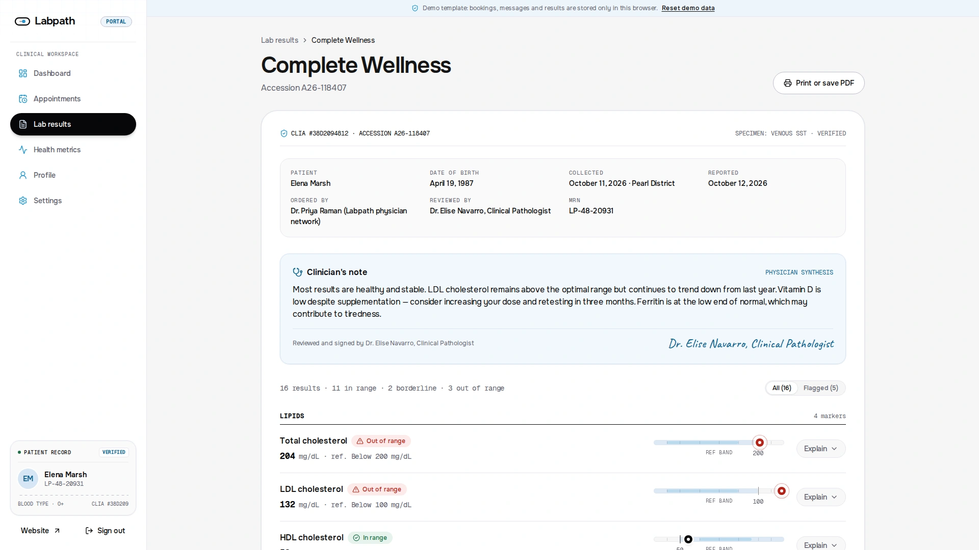 Labpath - Diagnostic Lab & Patient Portal Next.js Template (Screenshot 9 of 12)