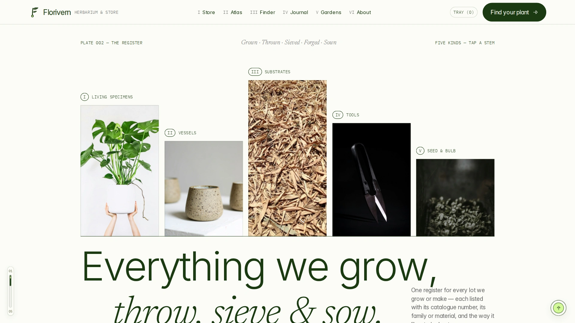 Florivern - Botanical Storefront, Plant Shop & Herbarium Framer Template (Screenshot 3 of 20)