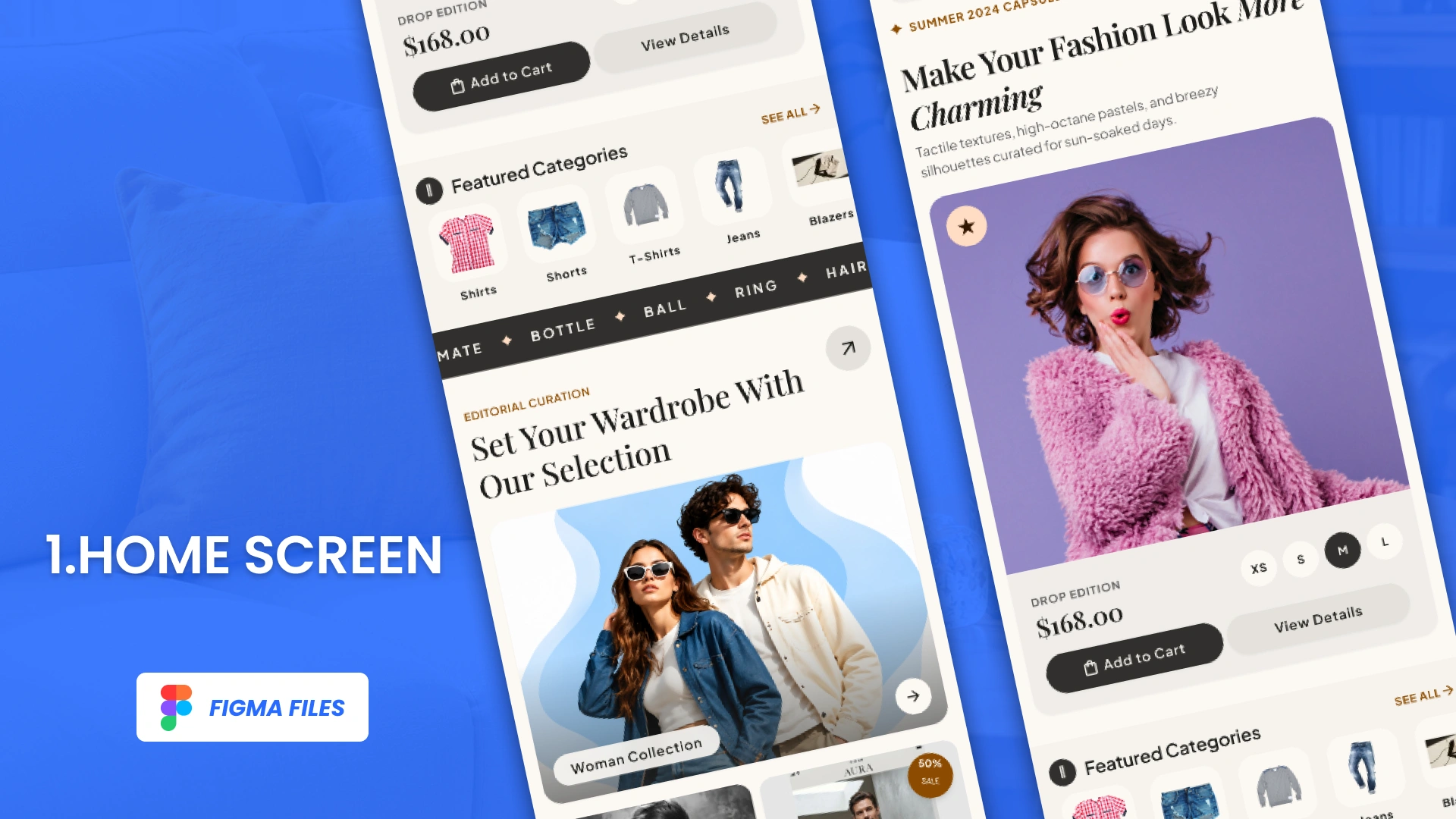 AURA - Fashion E-Commerce Figma Template (Screenshot 1 of 7)