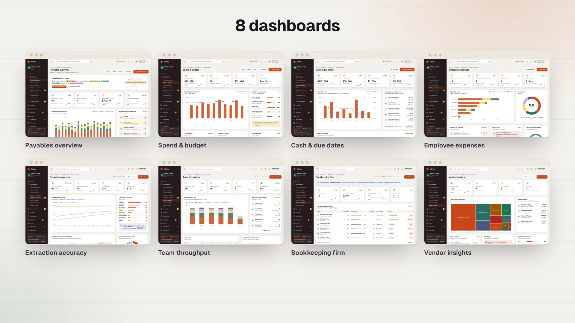 Folivo - AI Invoice & Receipt OCR Admin Dashboard Template HTML, React, Vue (Screenshot 2 of 20)