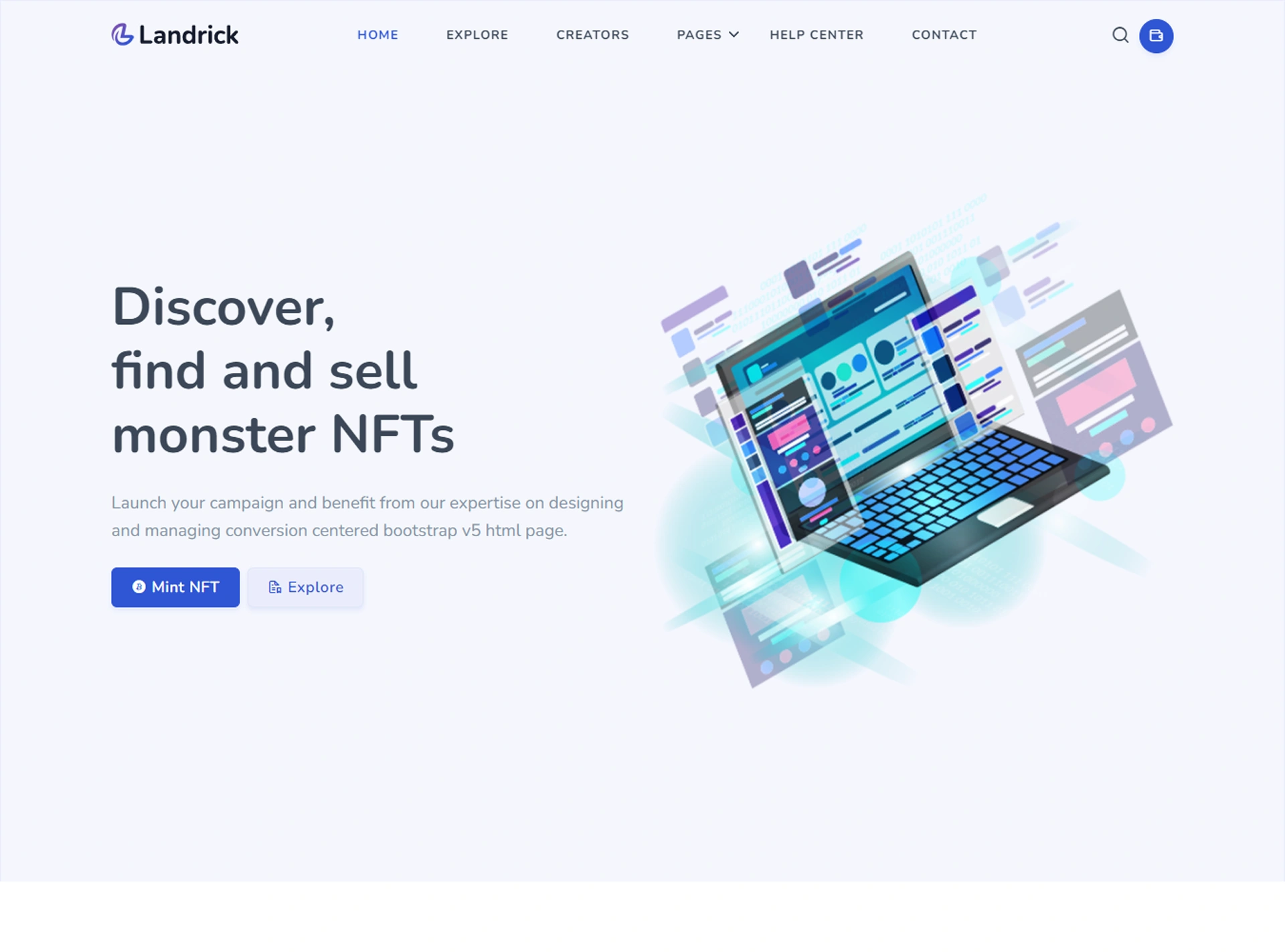 Landrick - Next.js App, Saas & Software Landing & Admin Dashboard Template (Screenshot 59 of 83)