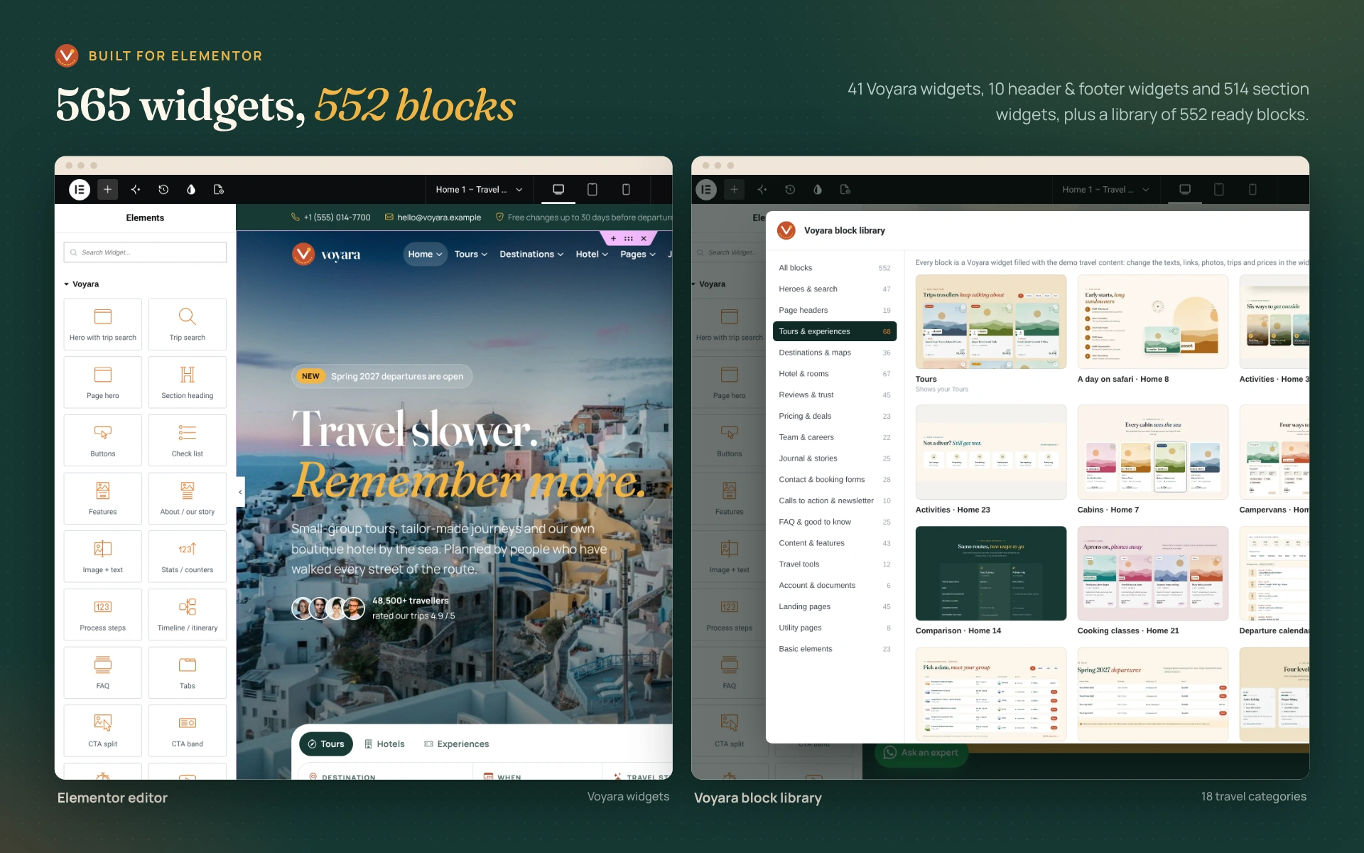Voyara - Travel Agency & Boutique Hotel WordPress Theme (Screenshot 2 of 9)