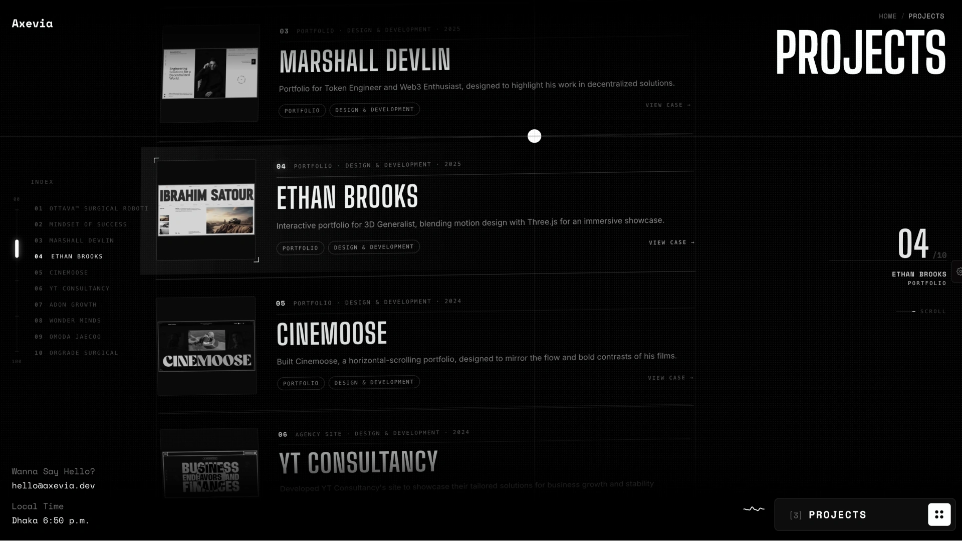Axevia - Portfolio & Resume HTML Template (Screenshot 1 of 3)