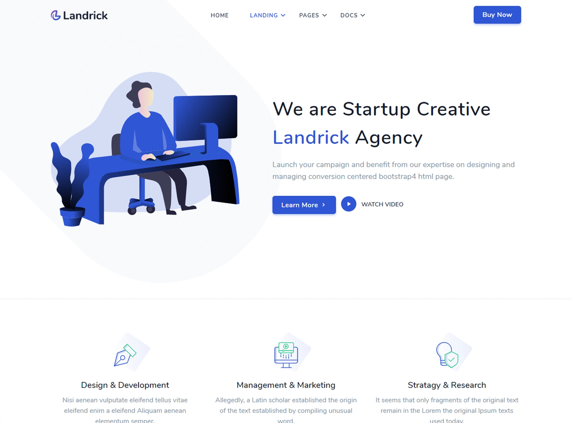 Landrick - Next.js App, Saas & Software Landing & Admin Dashboard Template (Screenshot 1 of 83)