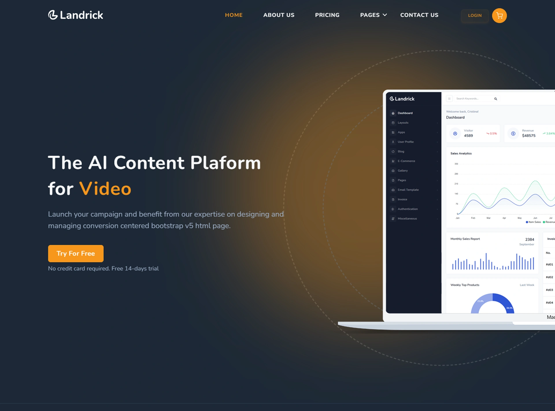 Landrick - Next.js App, Saas & Software Landing & Admin Dashboard Template (Screenshot 2 of 83)