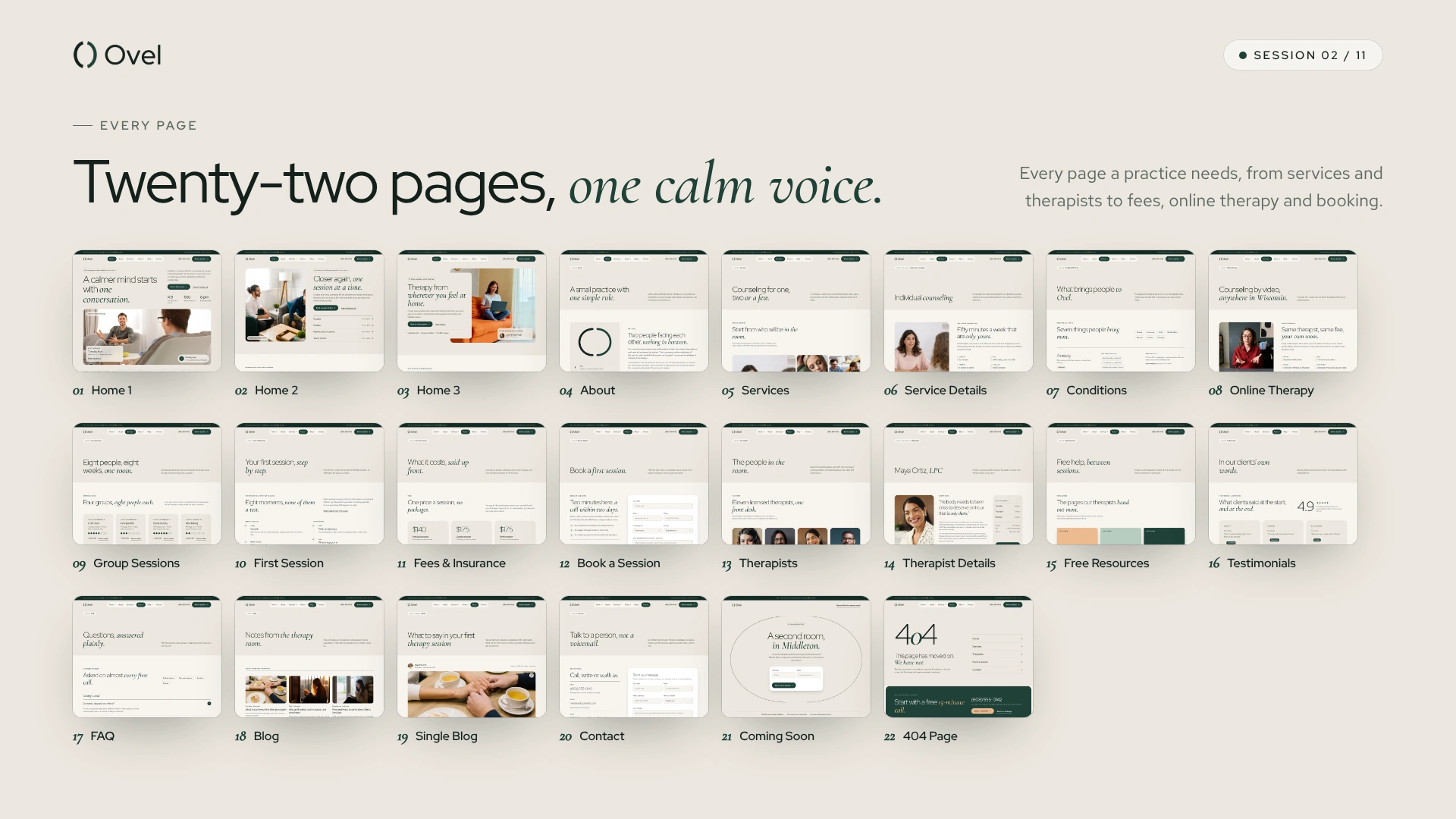 Ovel - Psychologist & Counsellor HTML Template (Screenshot 1 of 10)