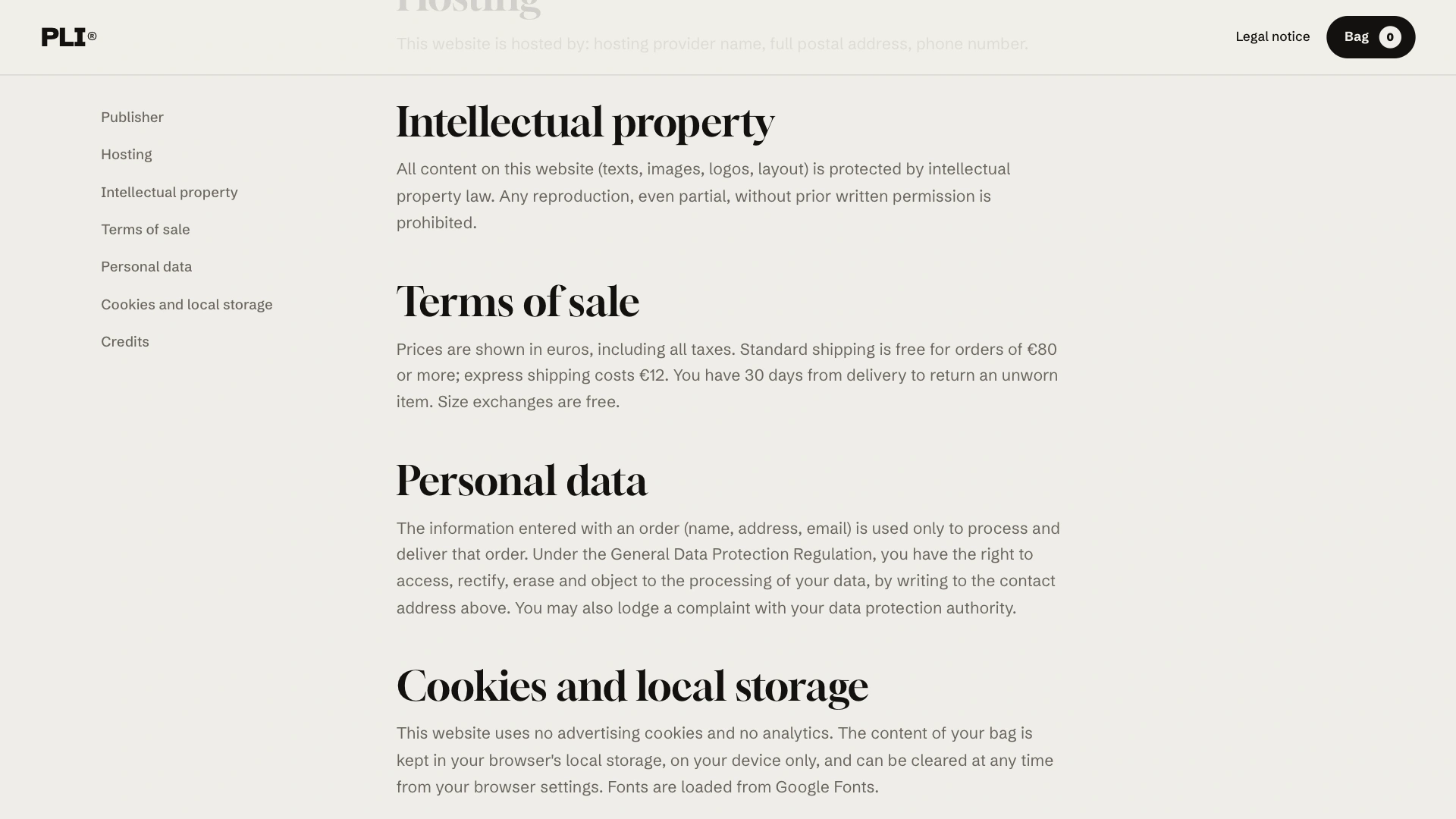 Leporello - Fold-Out Bootstrap E-commerce Template for Small Shops (Screenshot 17 of 18)