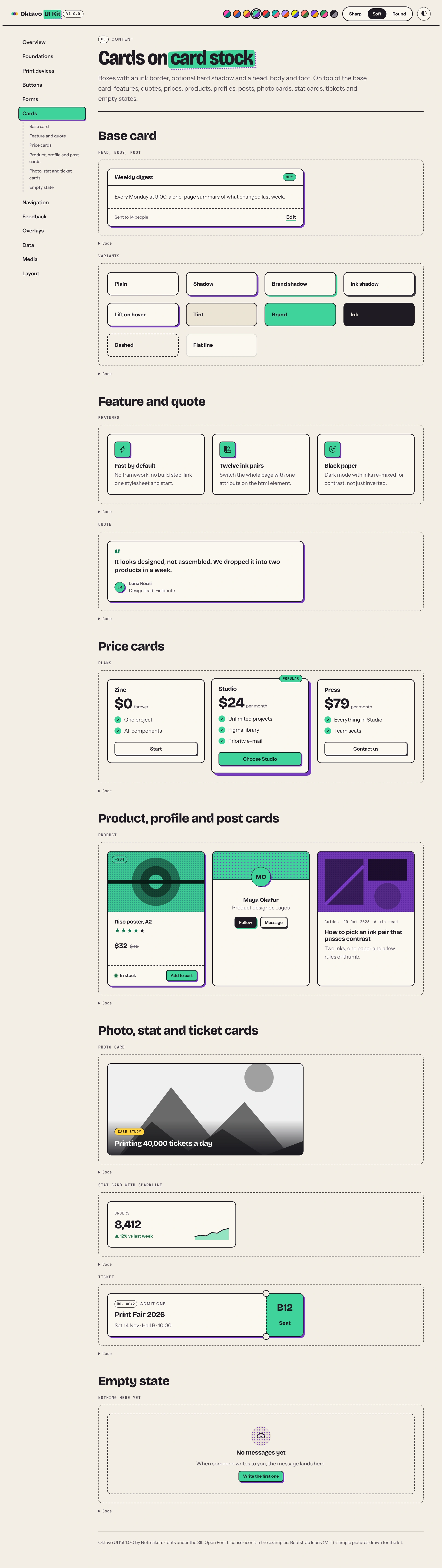 Oktavo UI Kit - HTML, SCSS & Figma Design System (Screenshot 16 of 19)