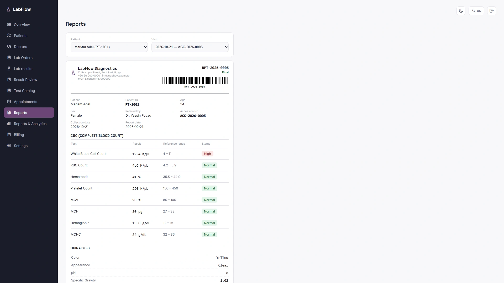 LabFlow - Angular Laboratory Dashboard Template (Screenshot 9 of 19)