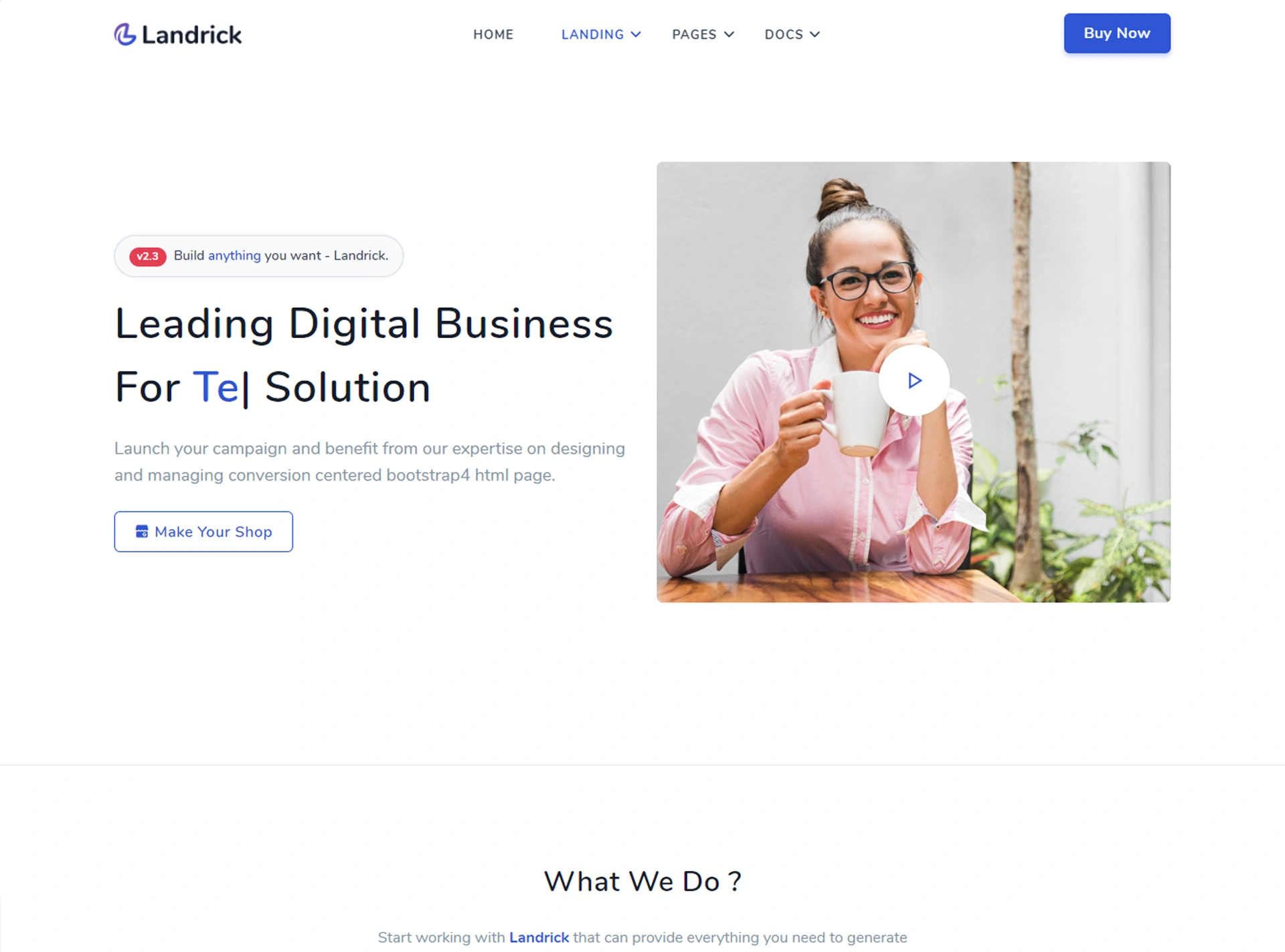 Landrick - Next.js App, Saas & Software Landing & Admin Dashboard Template (Screenshot 6 of 83)
