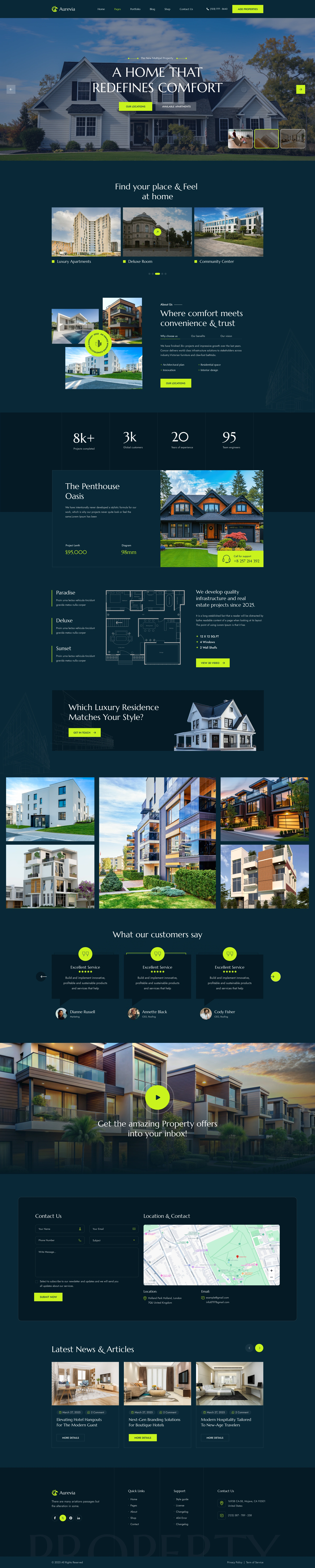 Aurevia - Single Property & Villa Figma Template (Screenshot 1 of 1)