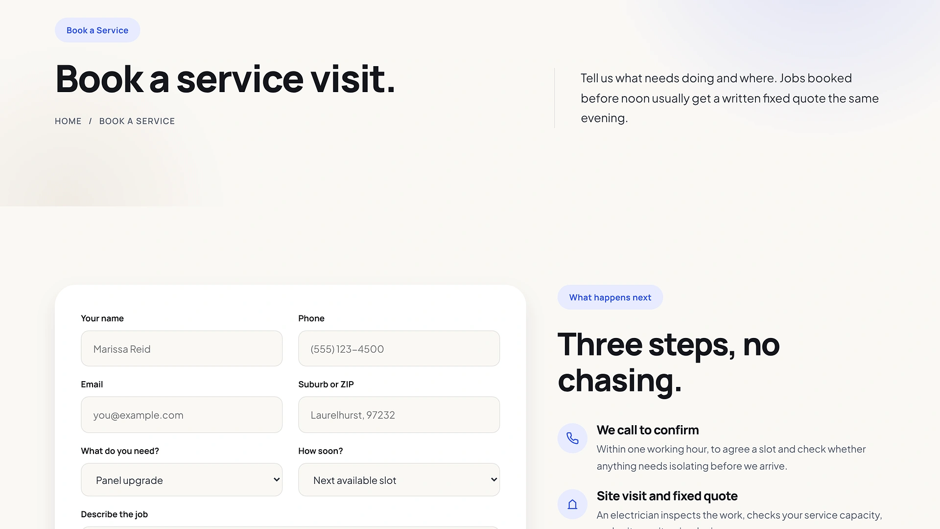 Voltiq - Electrician & Electrical Services React Template (Screenshot 9 of 10)